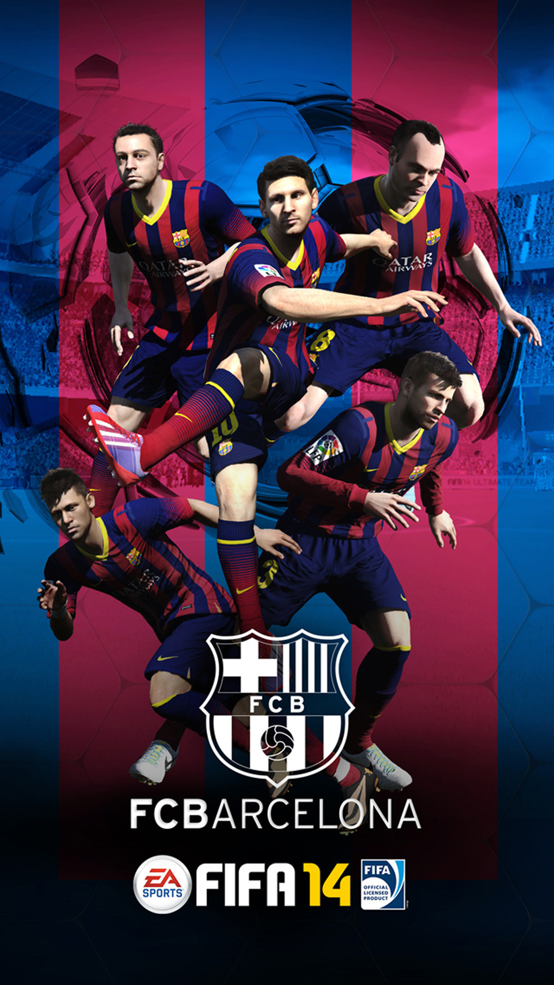 IPhone 6 plus FIFA 14 Barcelona HD Wallpaper