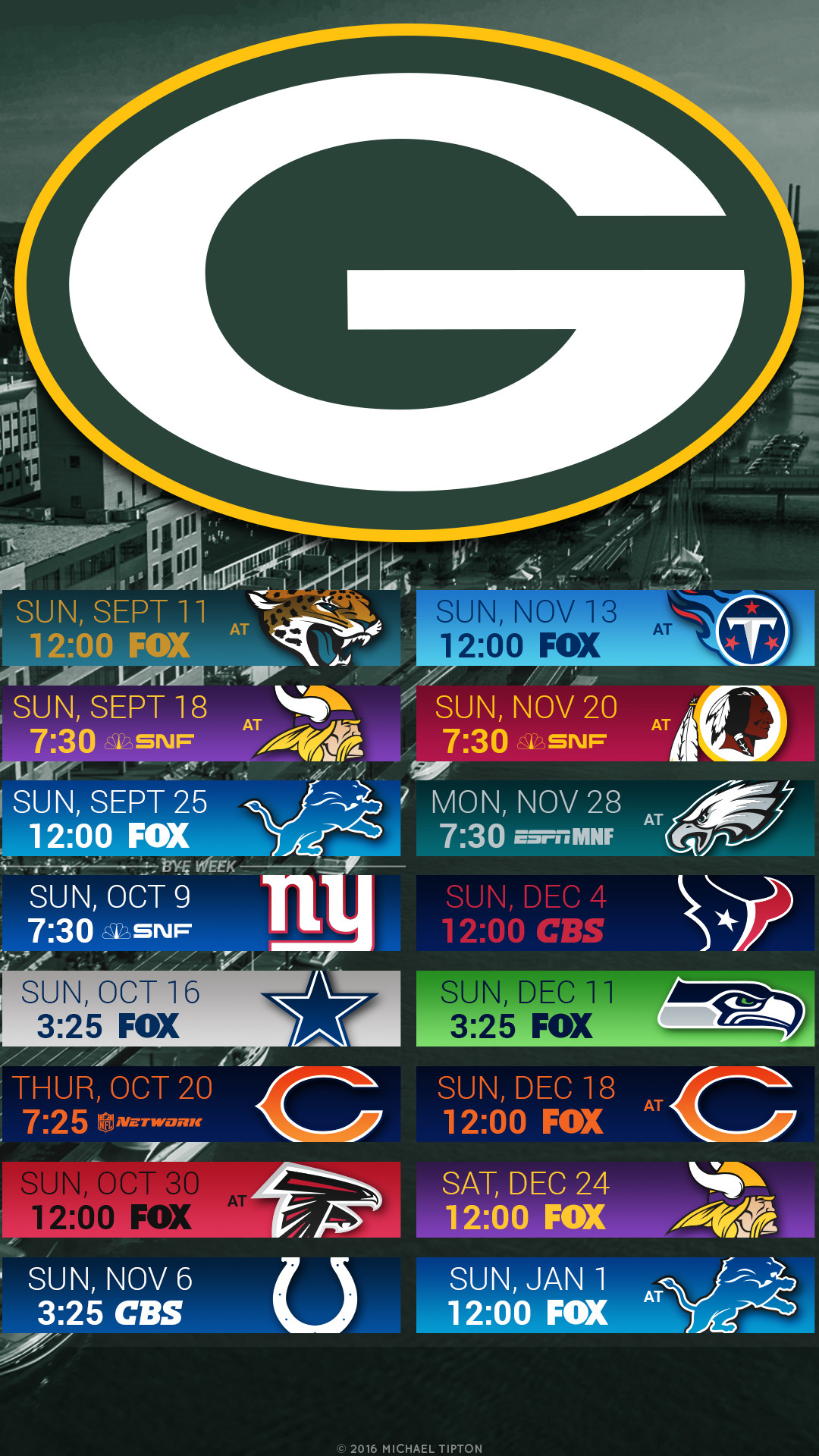 The Highest Quality Green Bay Packers Football Schedule Wallpapers and Logo Backgrounds for iPhone, Andriod, Galaxy, and Desktop PC