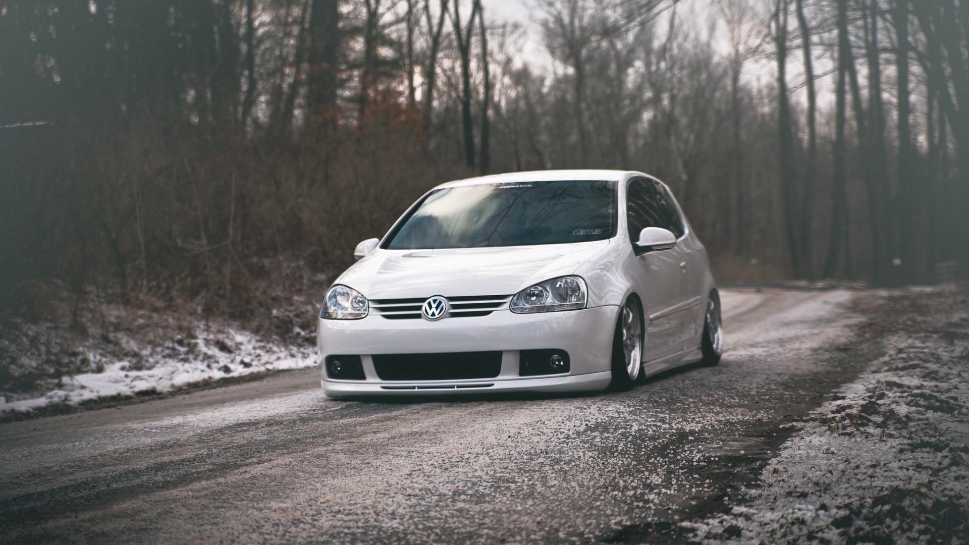 Preview wallpaper volkswagen, golf, gti, tuning, white 1920×1080
