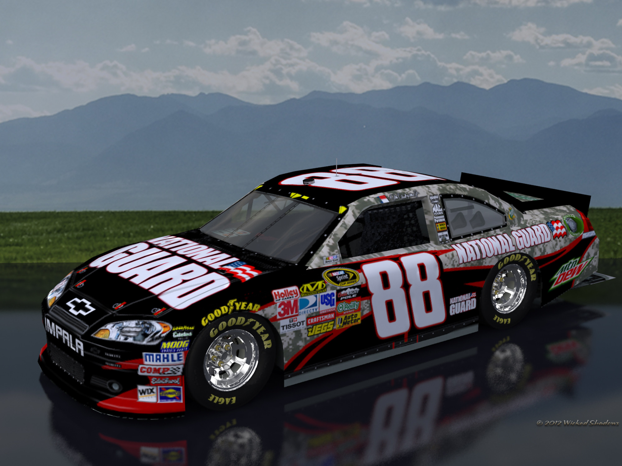 Wallpapers by wicked shadows dale earnhardt jr national guard