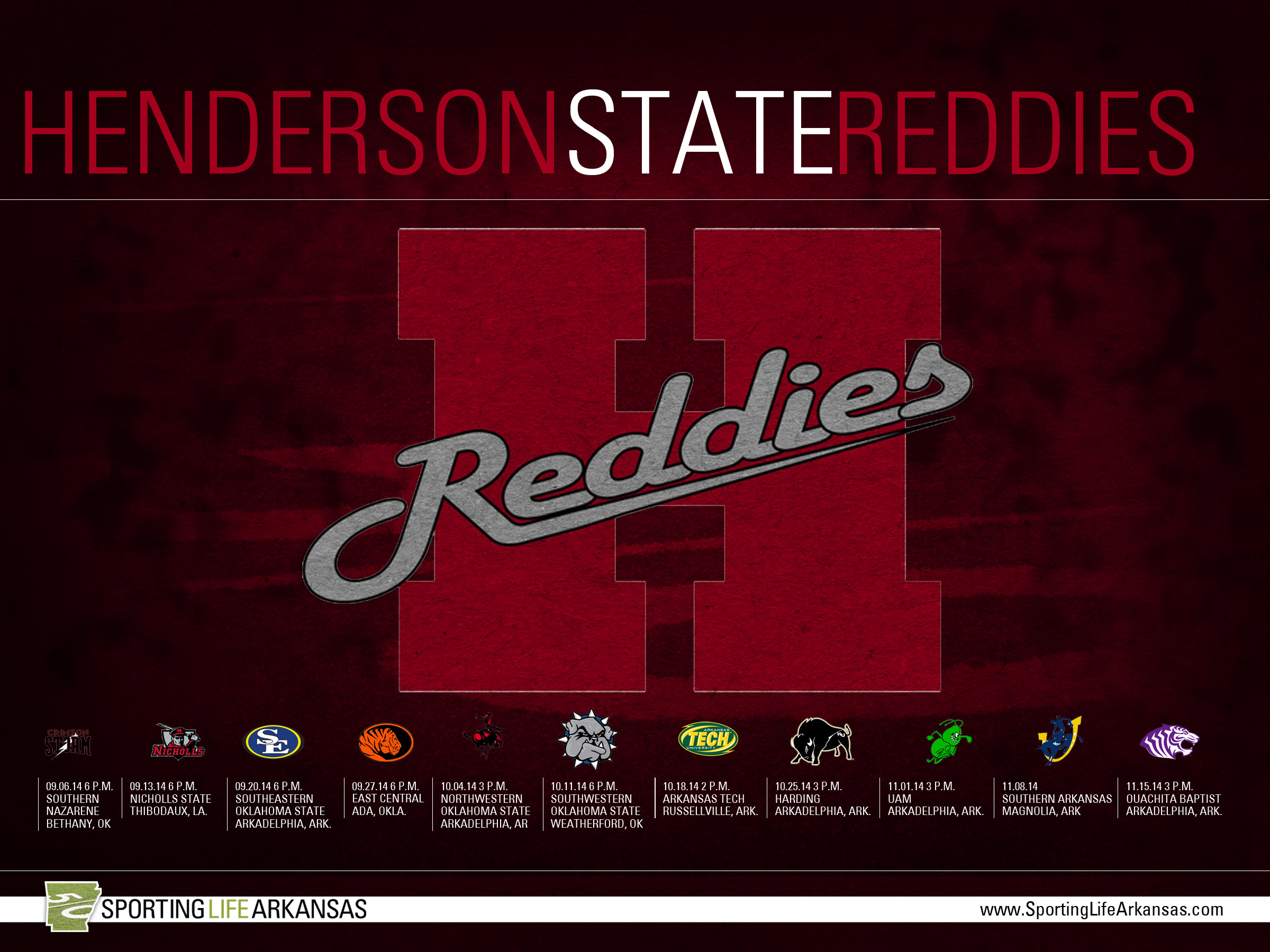 2014 Arkansas State Red Wolves Football Schedule Wallpaper 2014 Henderson State Reddies Football Schedule Wallpapers