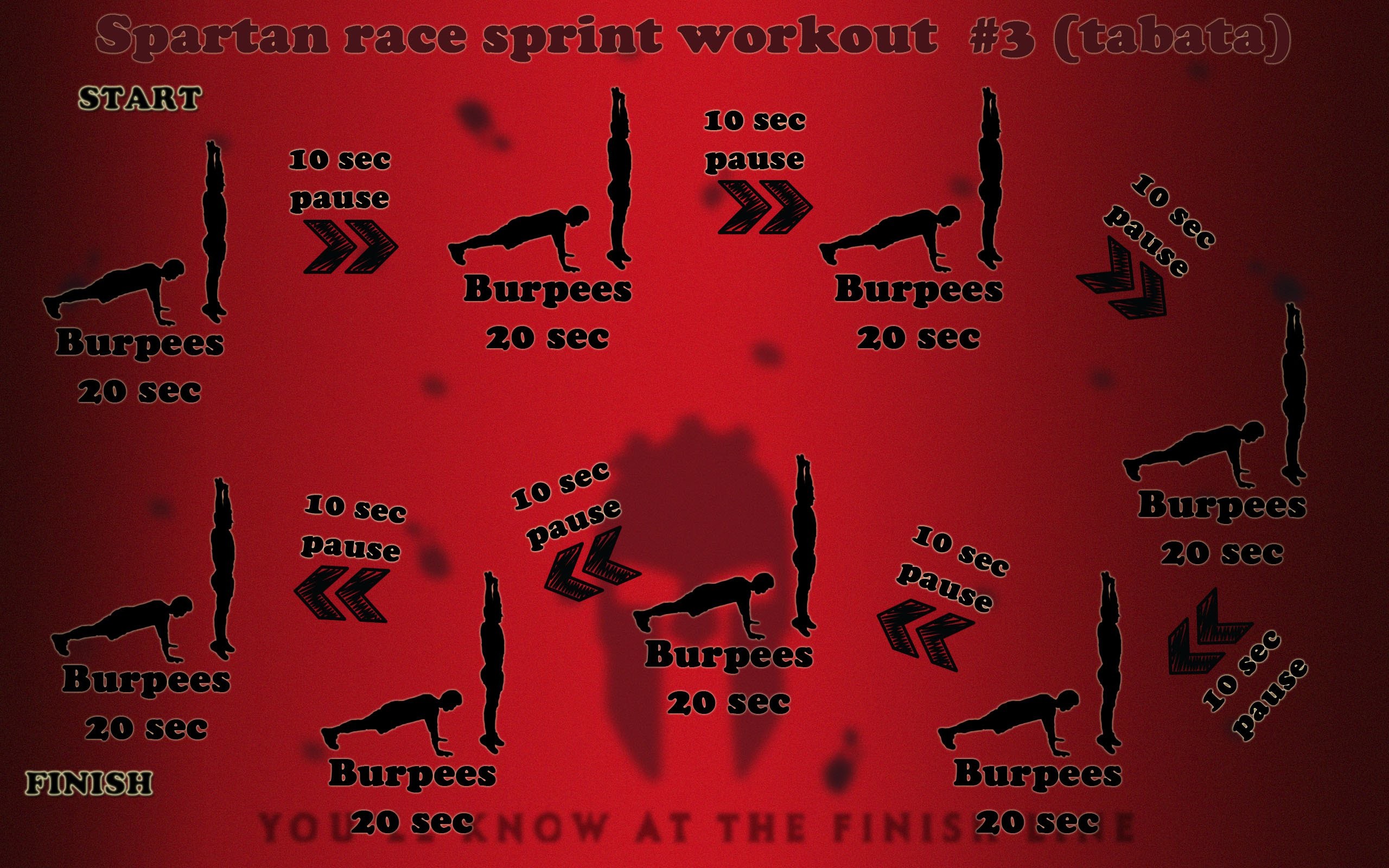 Spartan race workout (burpees tabata)