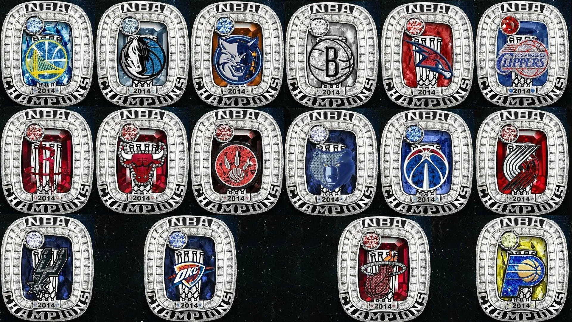 The NBA tweeted out 2014 championship rings for each team nba