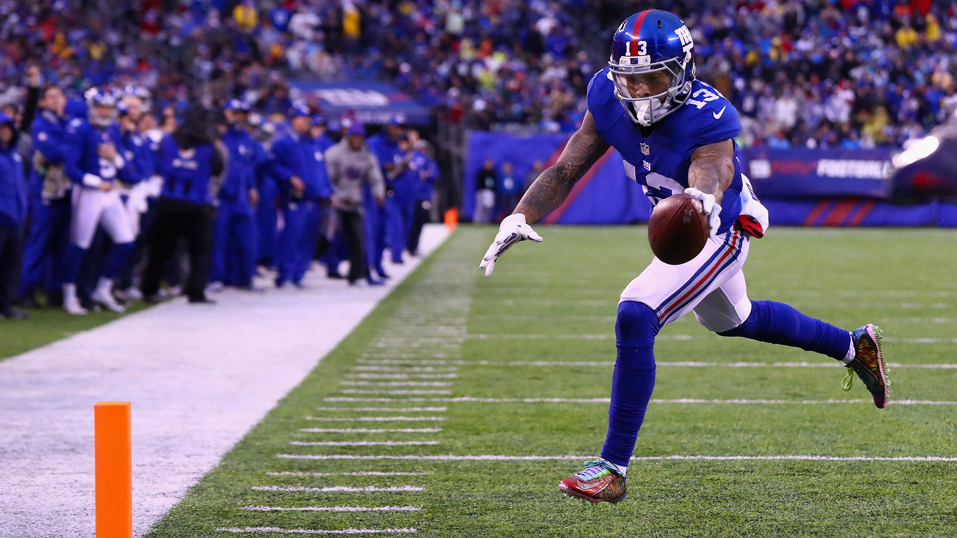 Odell Beckham Jr. pulled off another great one-handed catch to lead to his