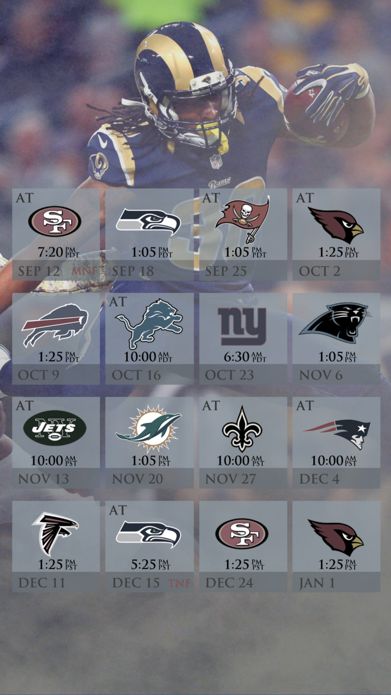 Rams Schedule Mobile Wallpaper 2016