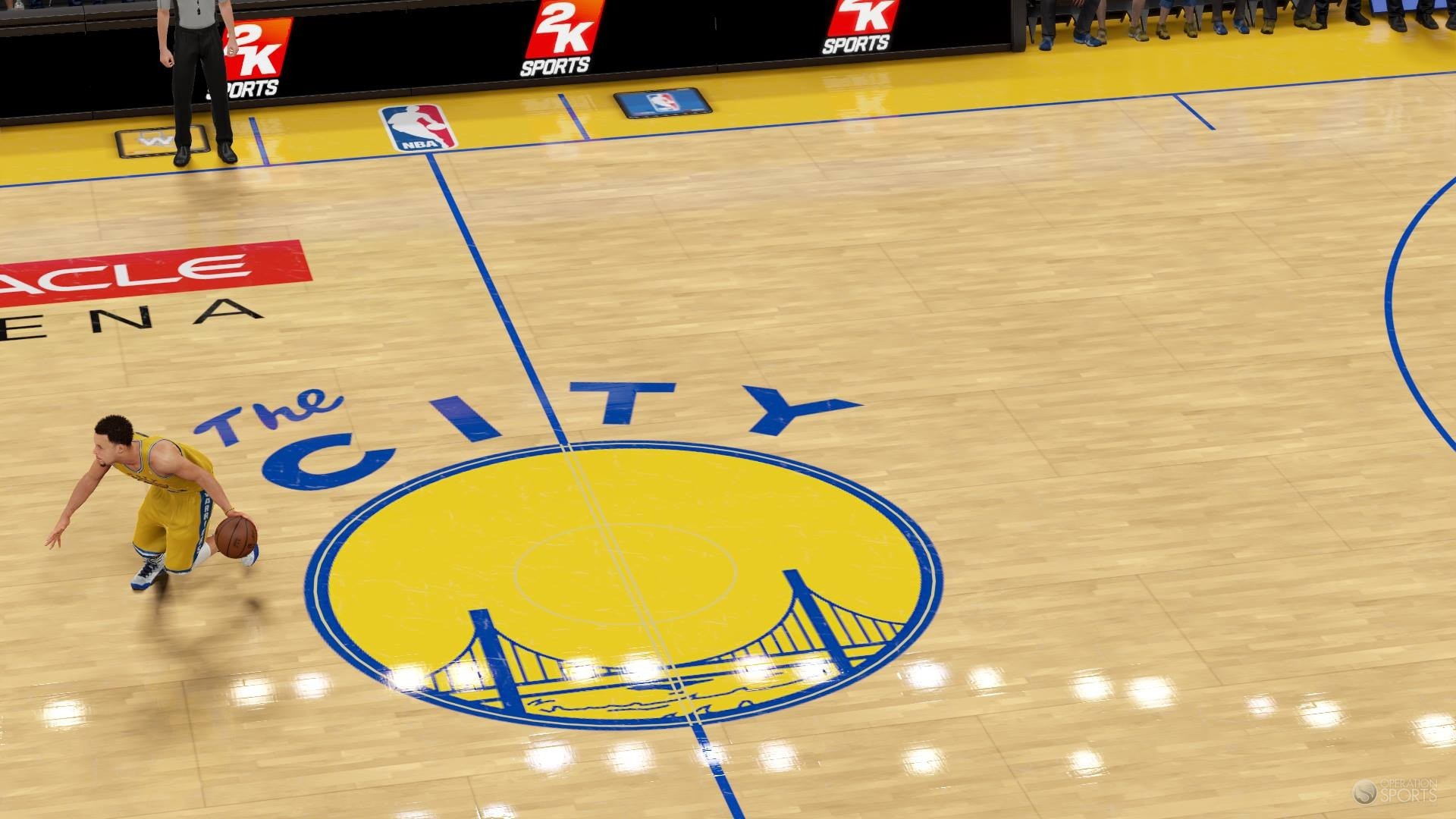 NBA 2K16 Adds The City Alternate Floor For the Golden State Warriors
