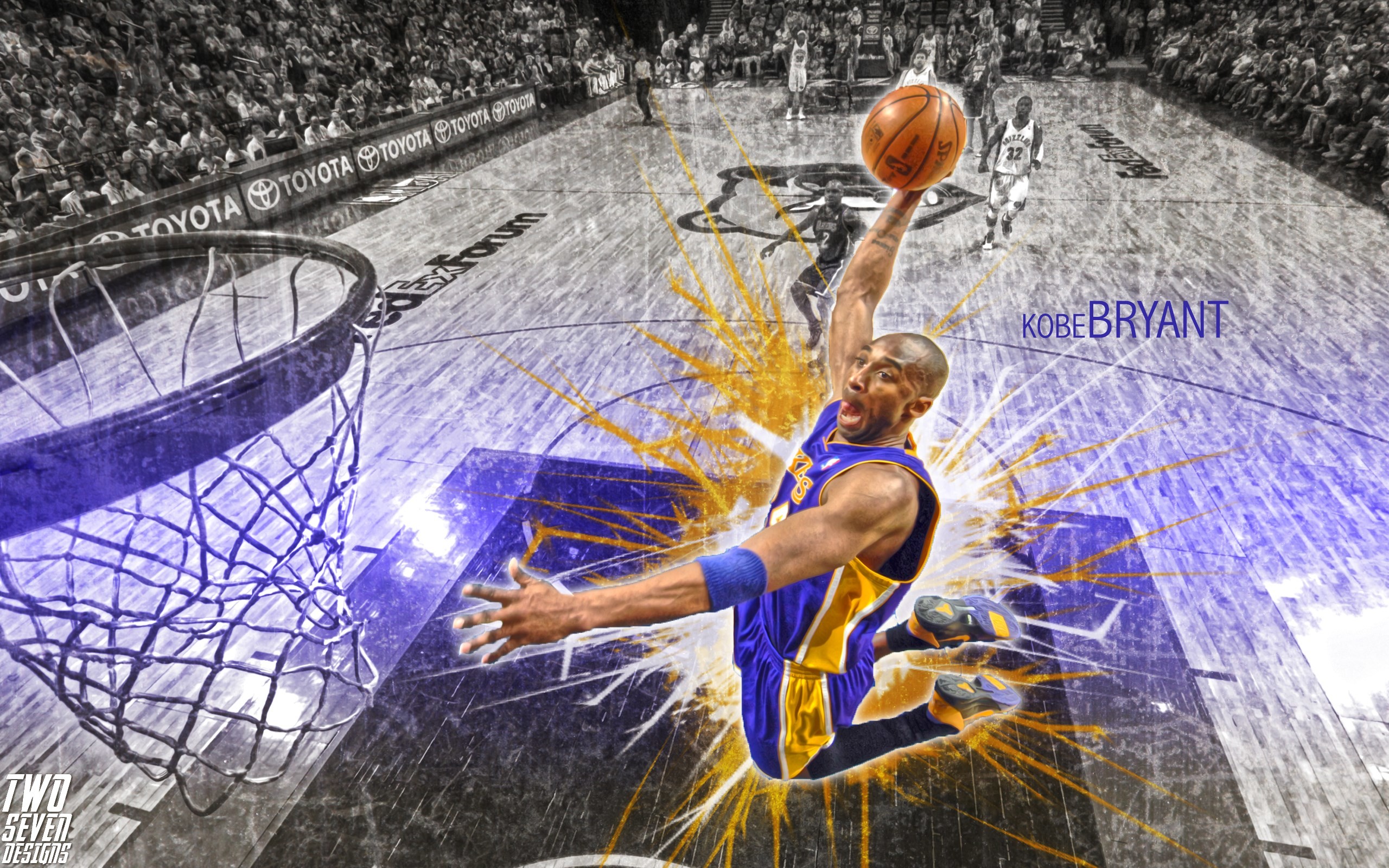 Download Kobe Bryant midair in all his glory Wallpaper  Wallpaperscom
