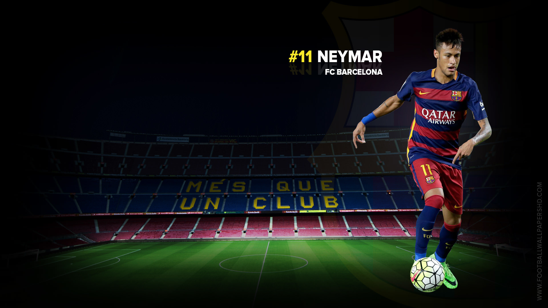 Neymar Brazil FC Barcelona 2015 / 2016 Wallpaper