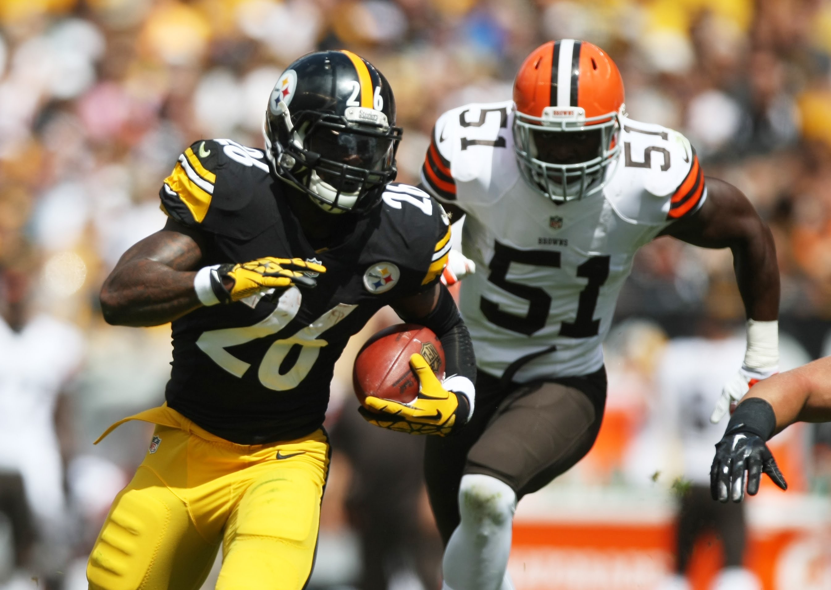 LeVeon Bell Breaks Ankles on 38 yd TD run against the Browns – YouTube