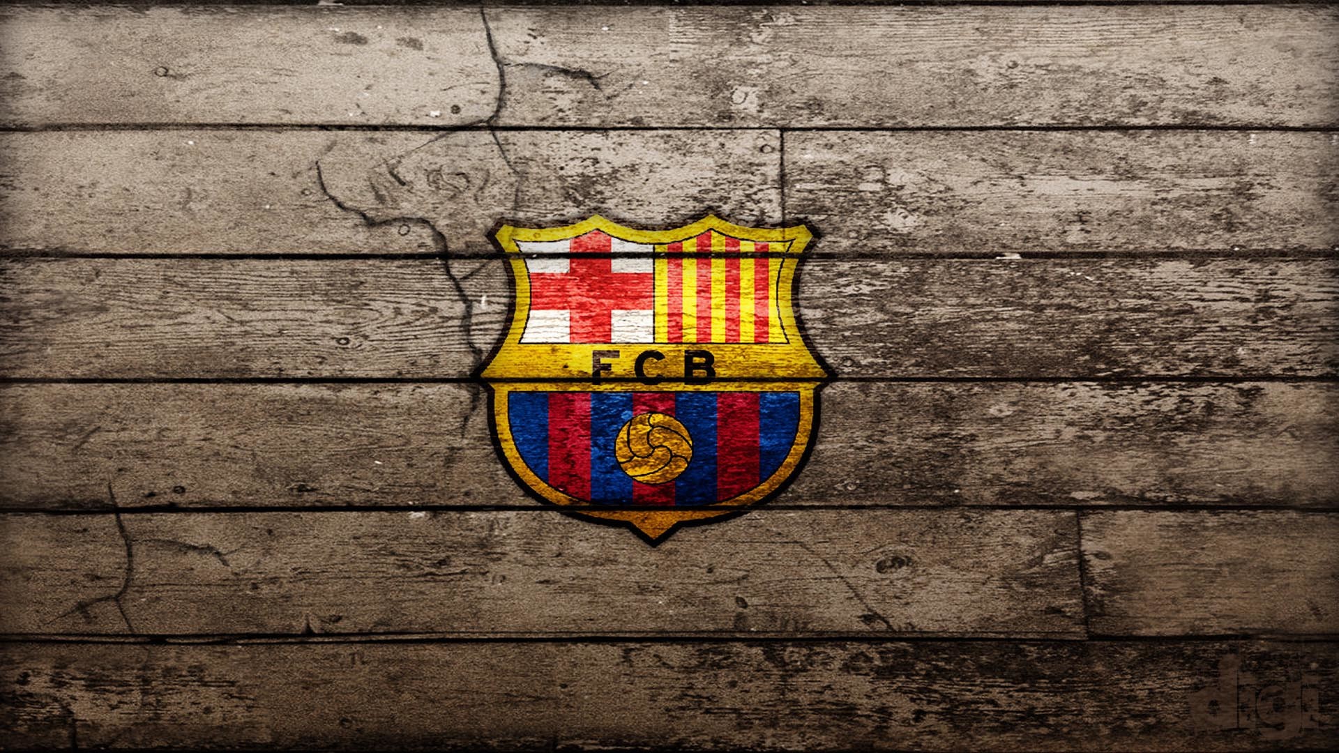 Wood FC Barcelona Wallpaper