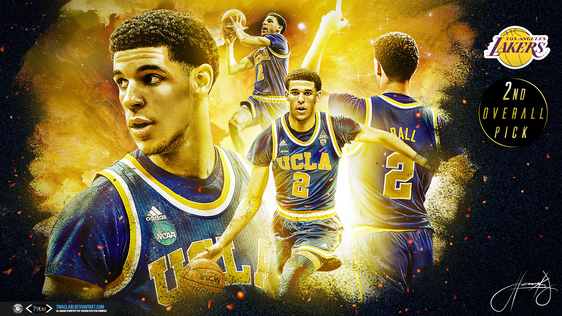 Lonzo Ball 2nd Pick 2017 Wallpaper