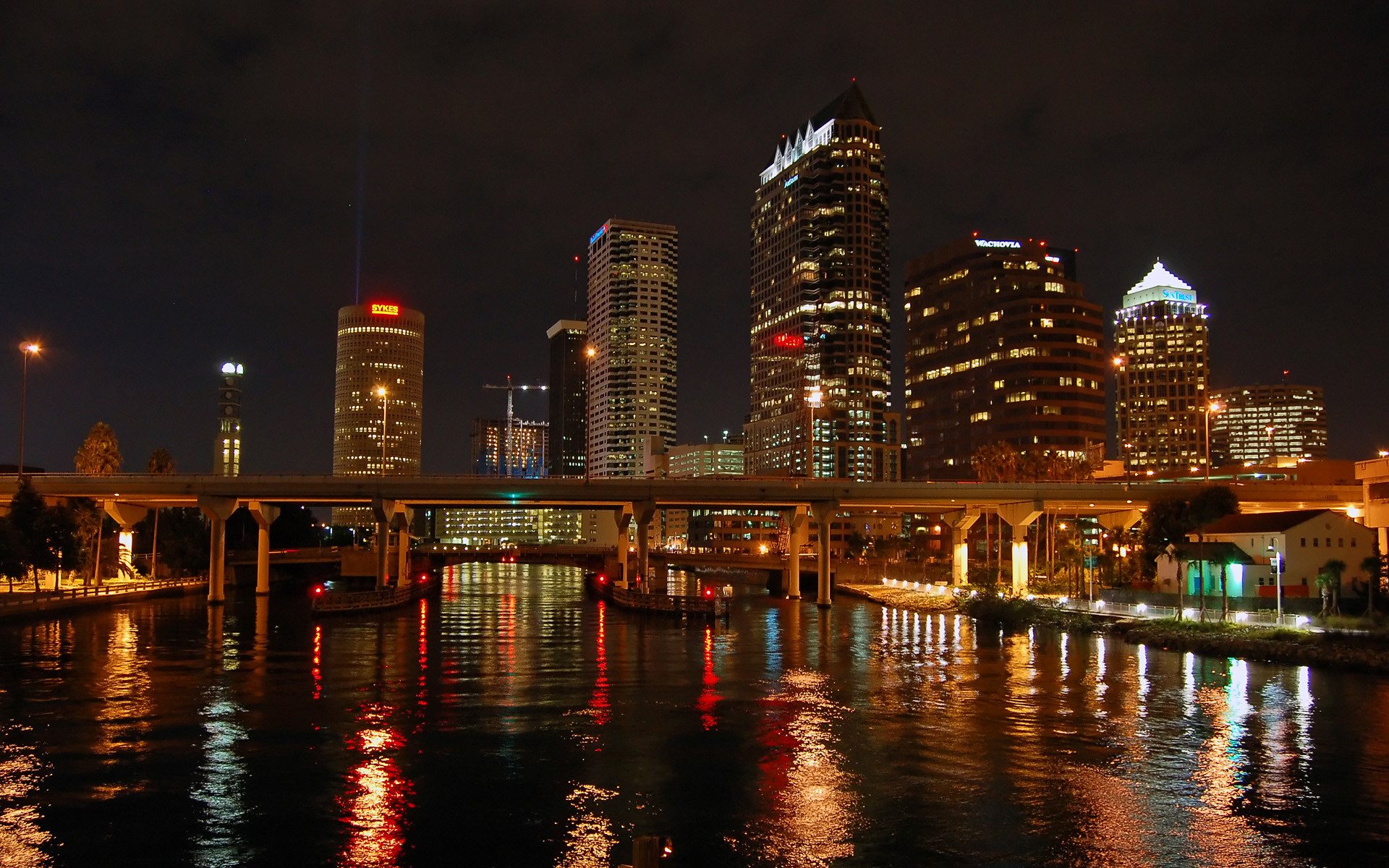 Water cityscapes skylines lights architecture bridges buildings Tampa Bay  Lightning wallpaper | | 205201 | WallpaperUP
