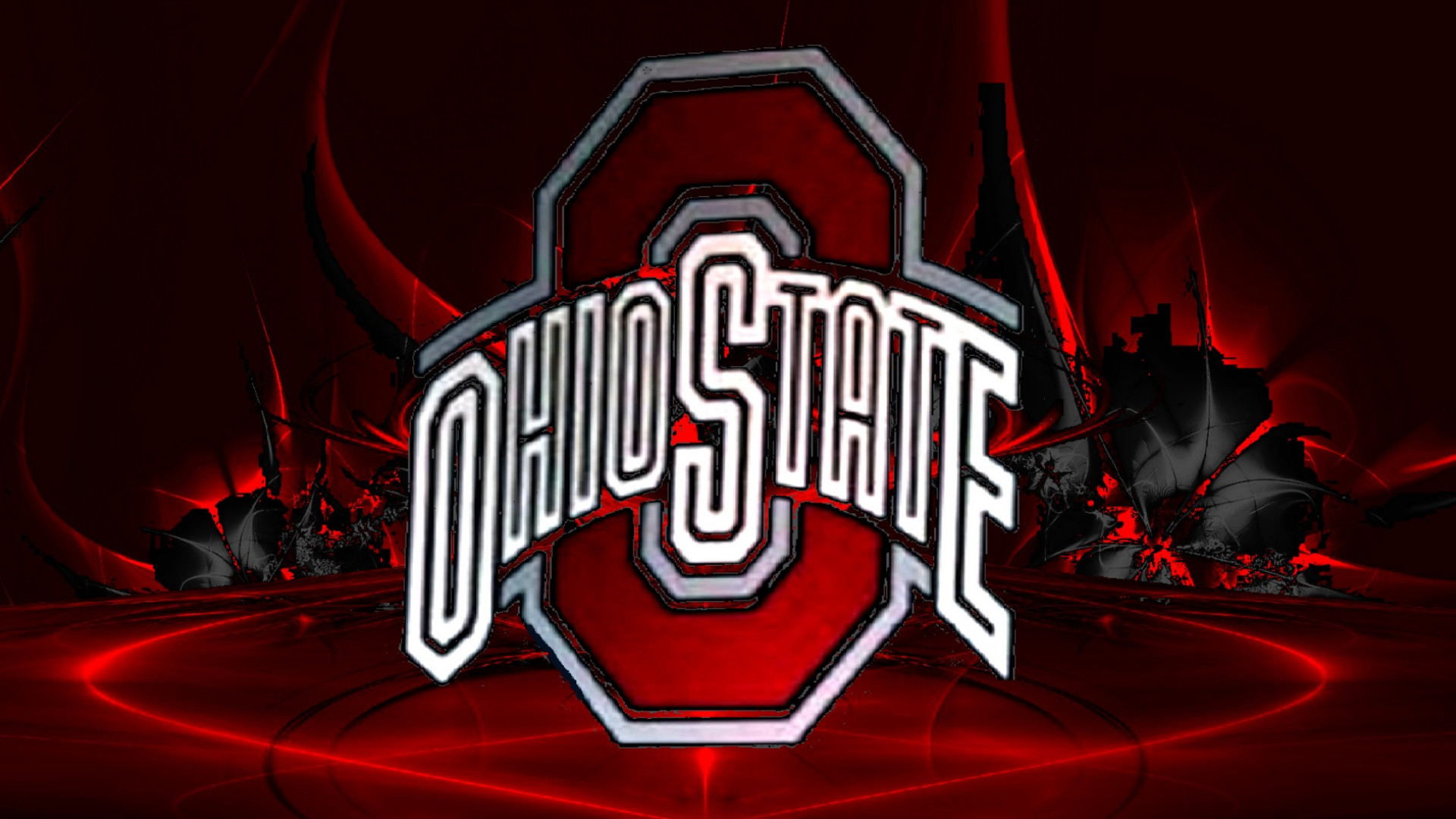 Ohio State Buckeyes images OHIO STATE RED BLOCK O ON AN ABSTRACT HD wallpaper and background photos