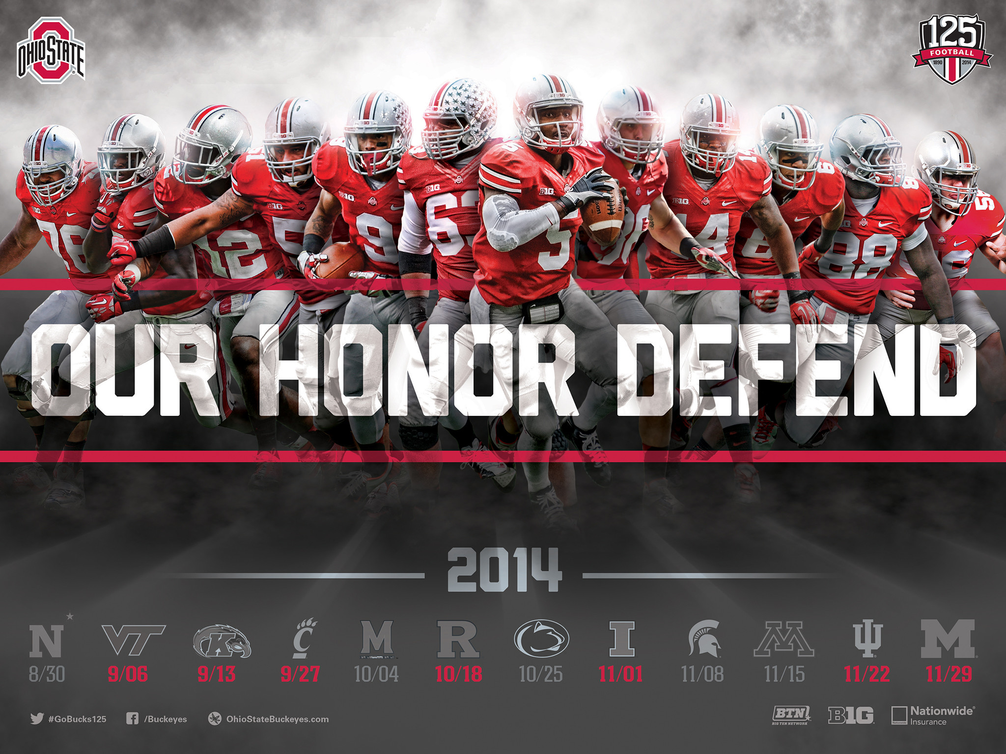 Download The Ohio State Football 2014 Schedule Poster for Printing and Desktop  Wallpaper