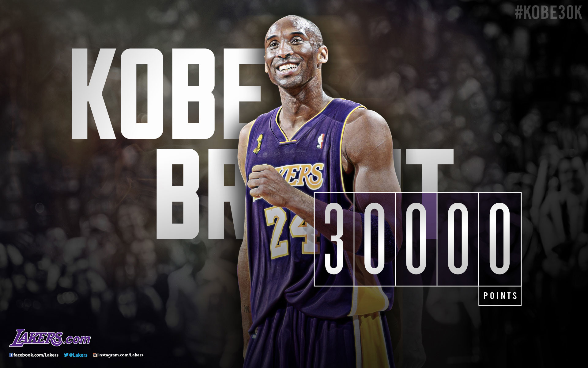 NBA Picture Kobe Bryant, the Youngest Player to Score 30,000 Points