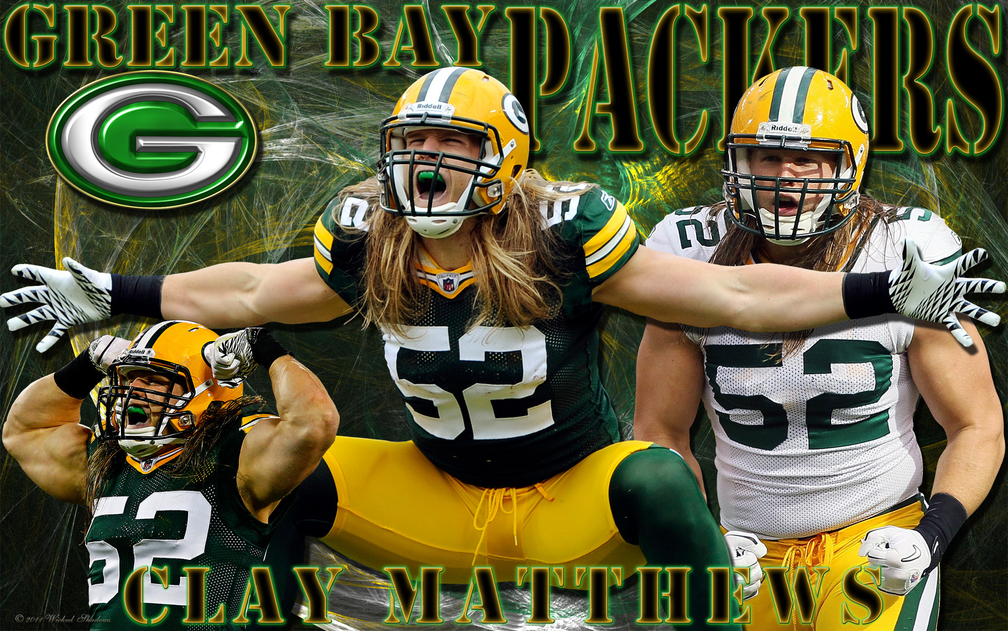 4×3 Standard 16×9 Widescreen 16×10 Widescreen Clay Matthews Green Bay Packers Wallpaper