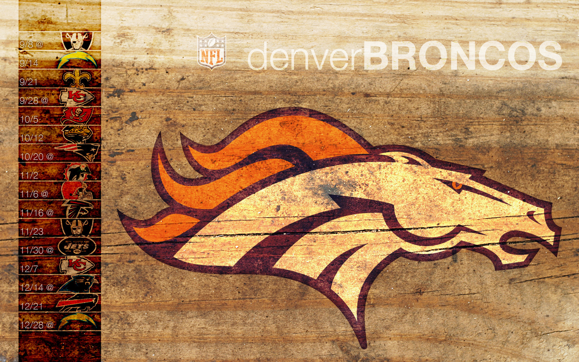 Denver Broncos 2008 Schedule Wallpaper by Hawk Eyes