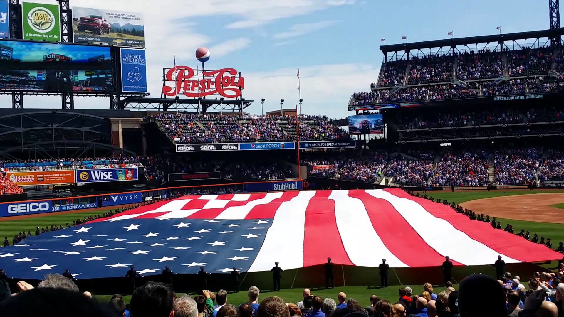 New York Mets 2015 opening day ceremony