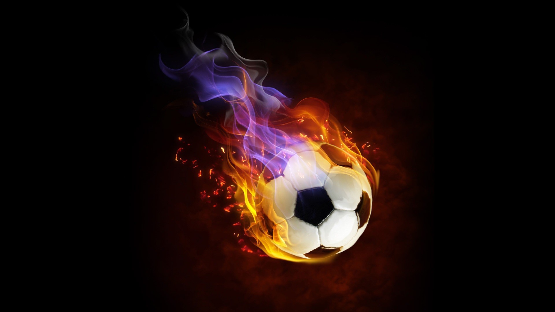 Cool Flaming Soccer Ball Wallpaper Soccer/football