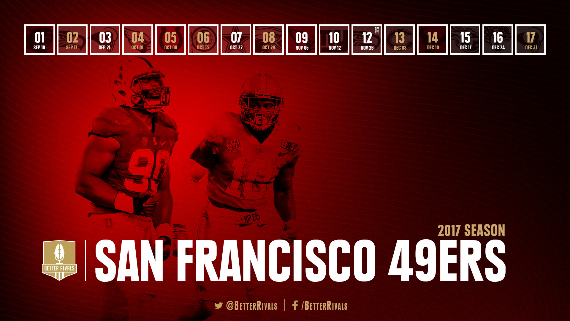 Get ready for the season by downloading the new 49ers schedule wallpapers for your desktop or mobile