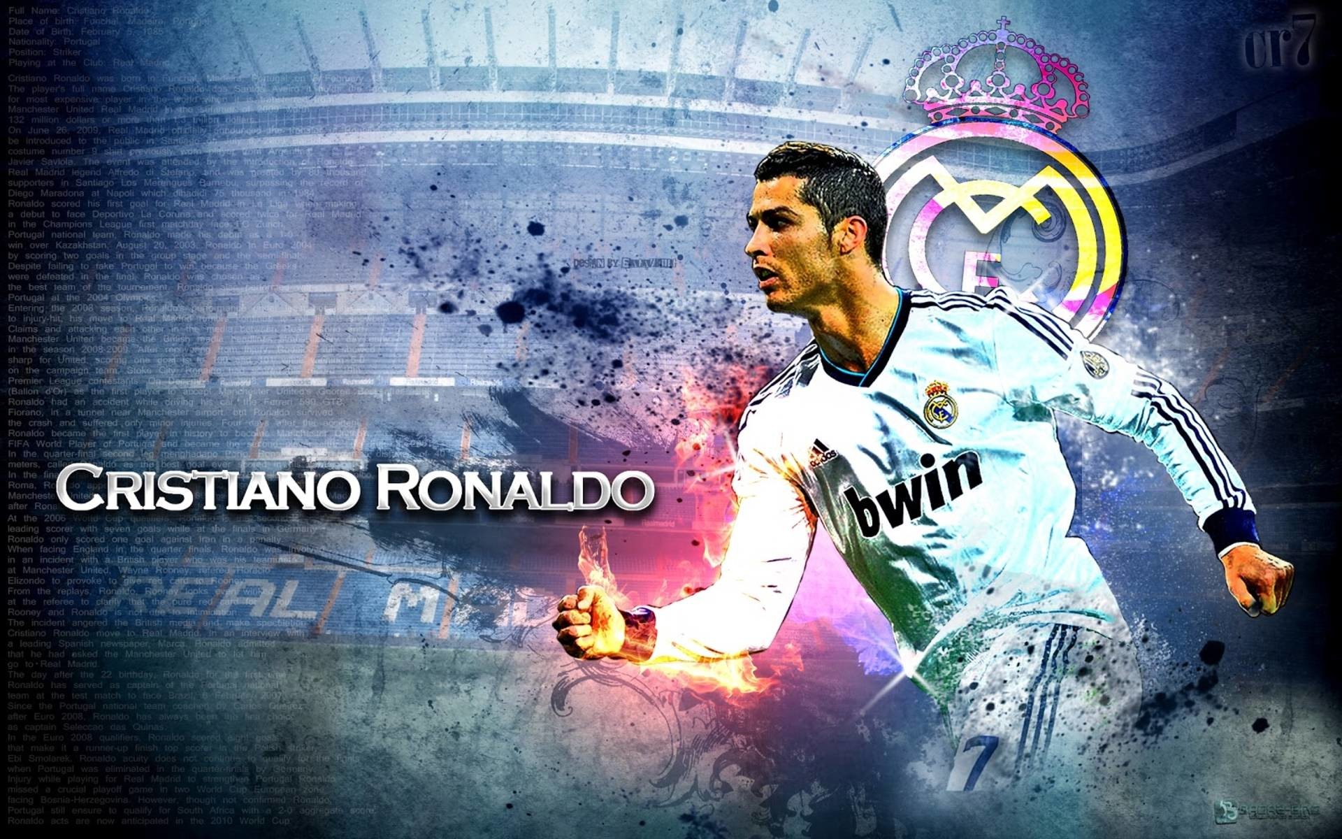 Cristiano Ronaldo HD White Jersey Wallpaper Foolhardi
