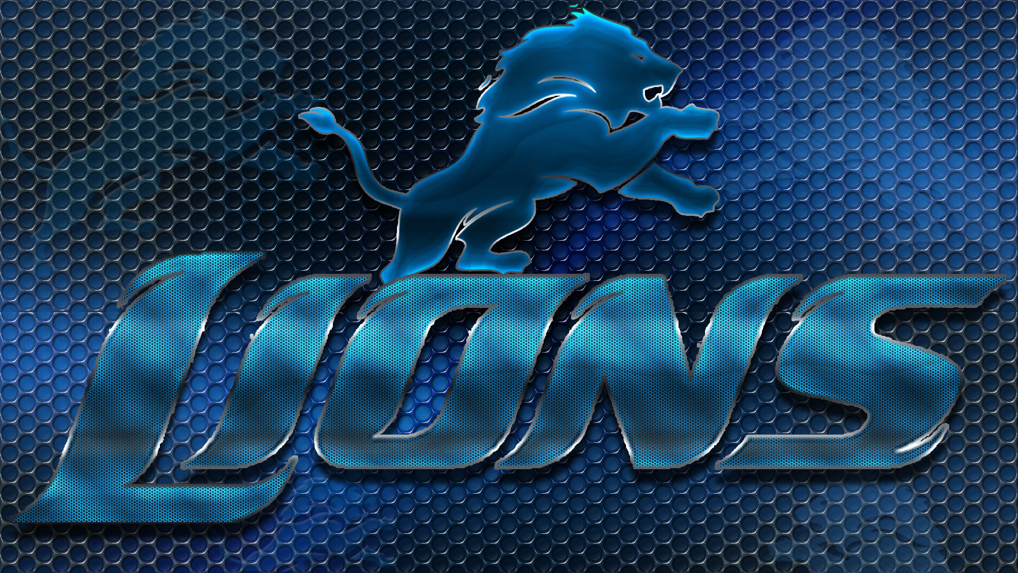 Detroit Lions Heavy Metal 16×9 Text N Logo Wallpaper – Detroit Lions .