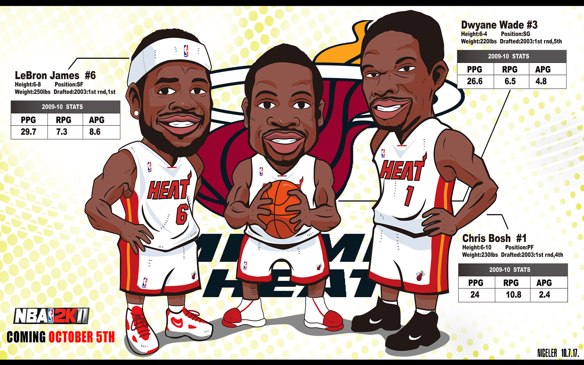 NBA Drawn Widescreen Wallpaper