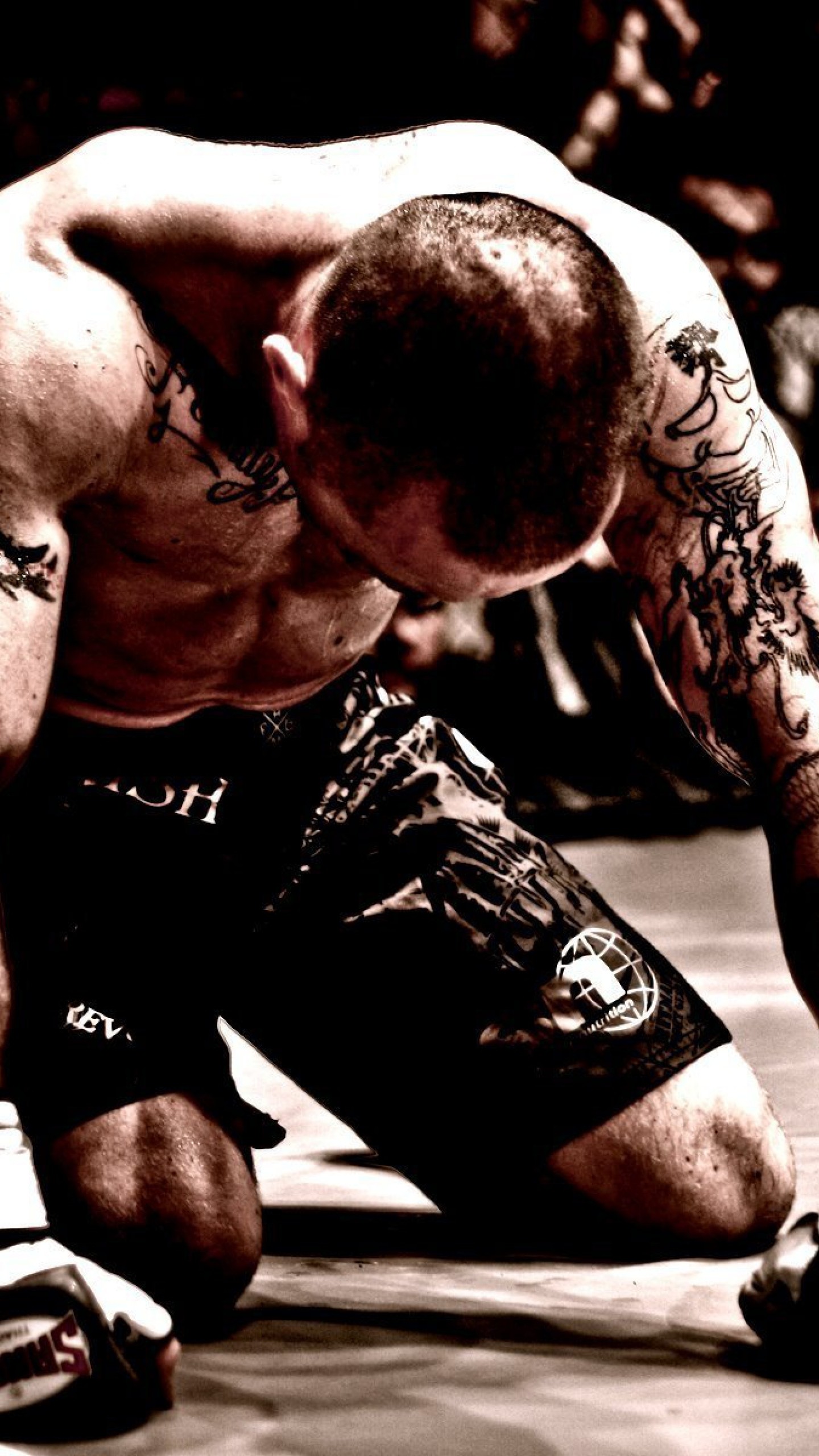 Preview wallpaper mma, mixed martial arts, fighter, fighter, tattoos 1440×2560