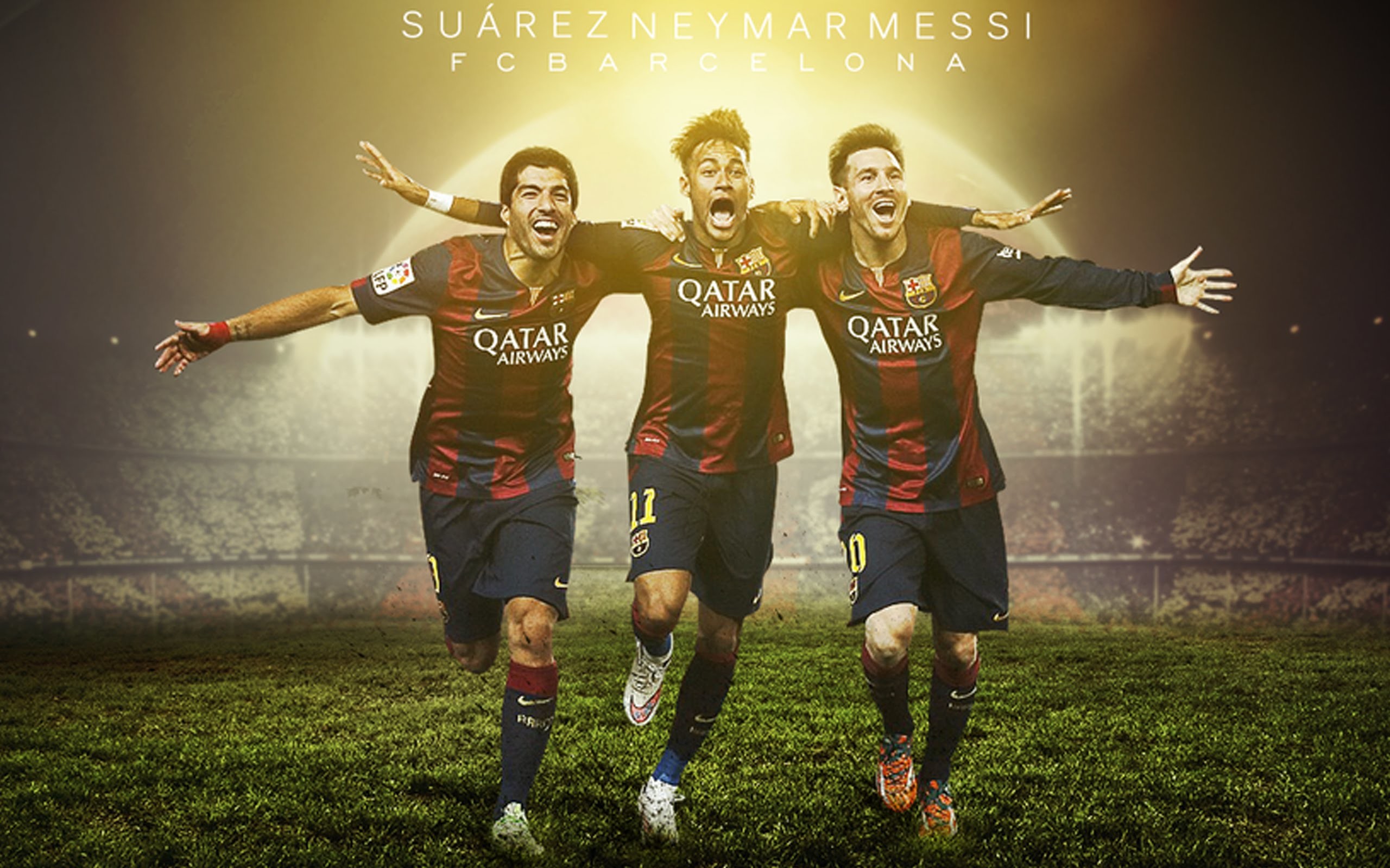 FC Barcelona 2015 Neymar Messi Suarez wallpaper