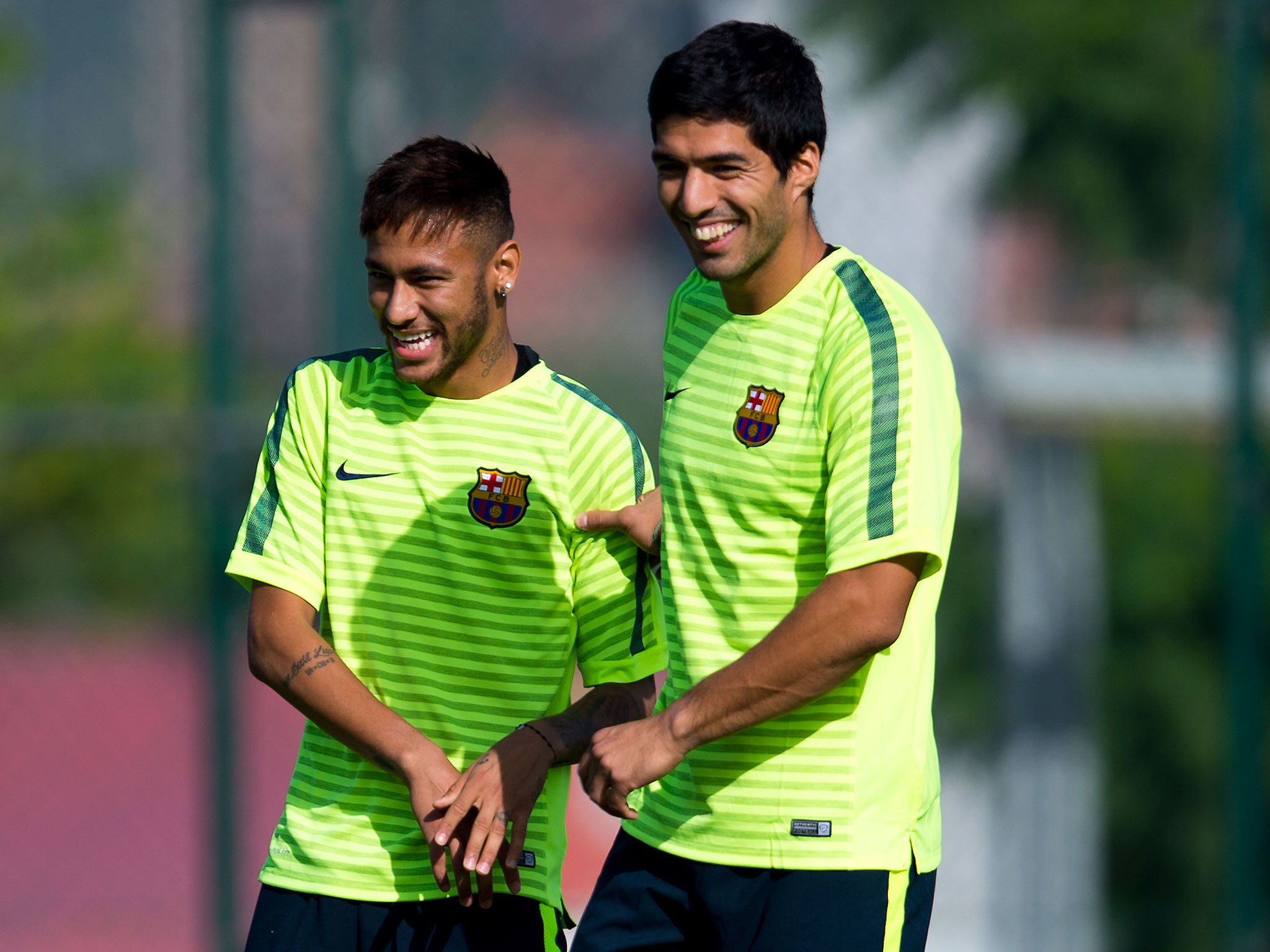 Luis Suarez What Lionel Messi and Neymar had to say about Suarez as he prepares to make Barcelona debut against Real Madrid The Independent