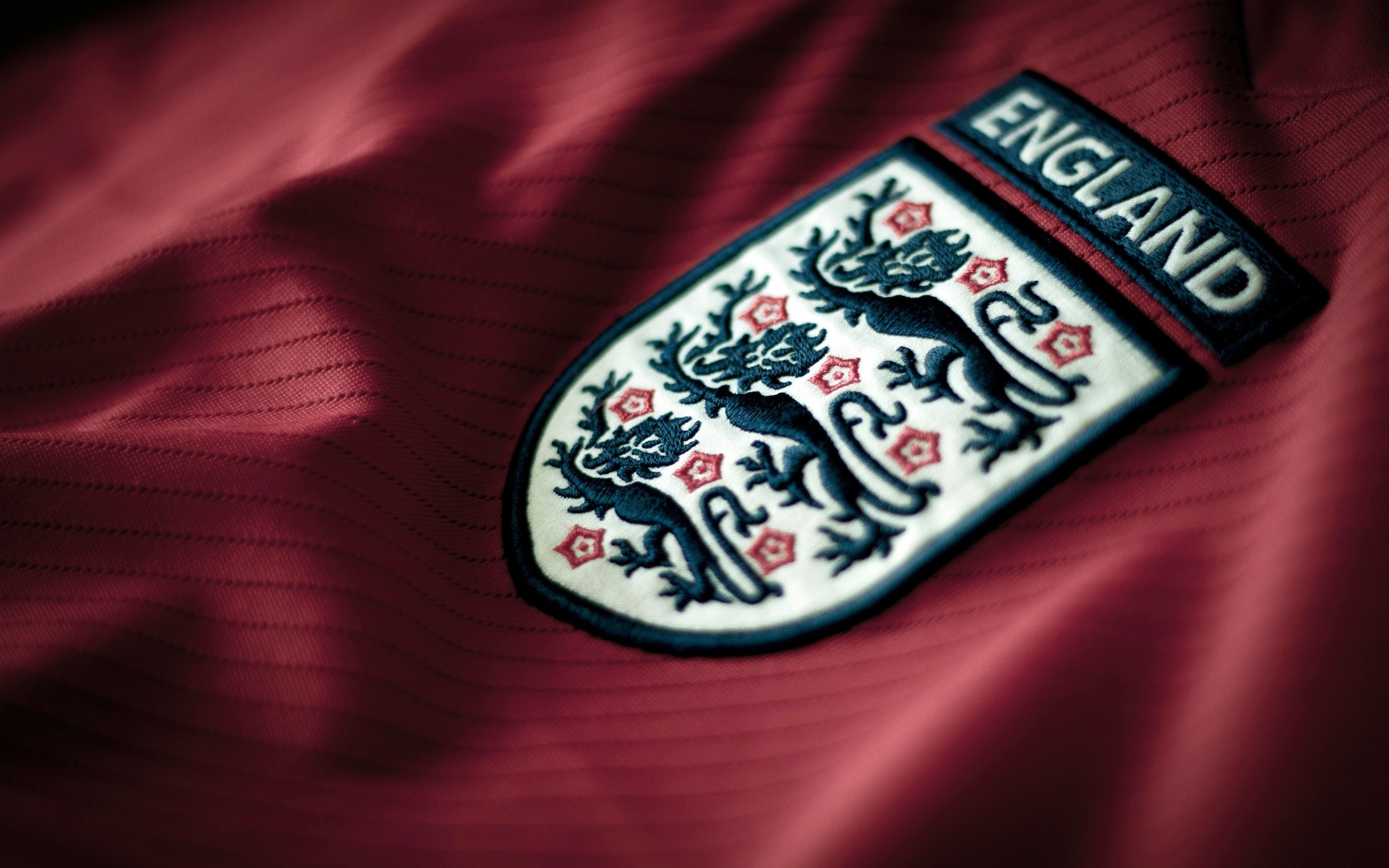 Closeup of England Soccer Team Shirt Badge wallpaper