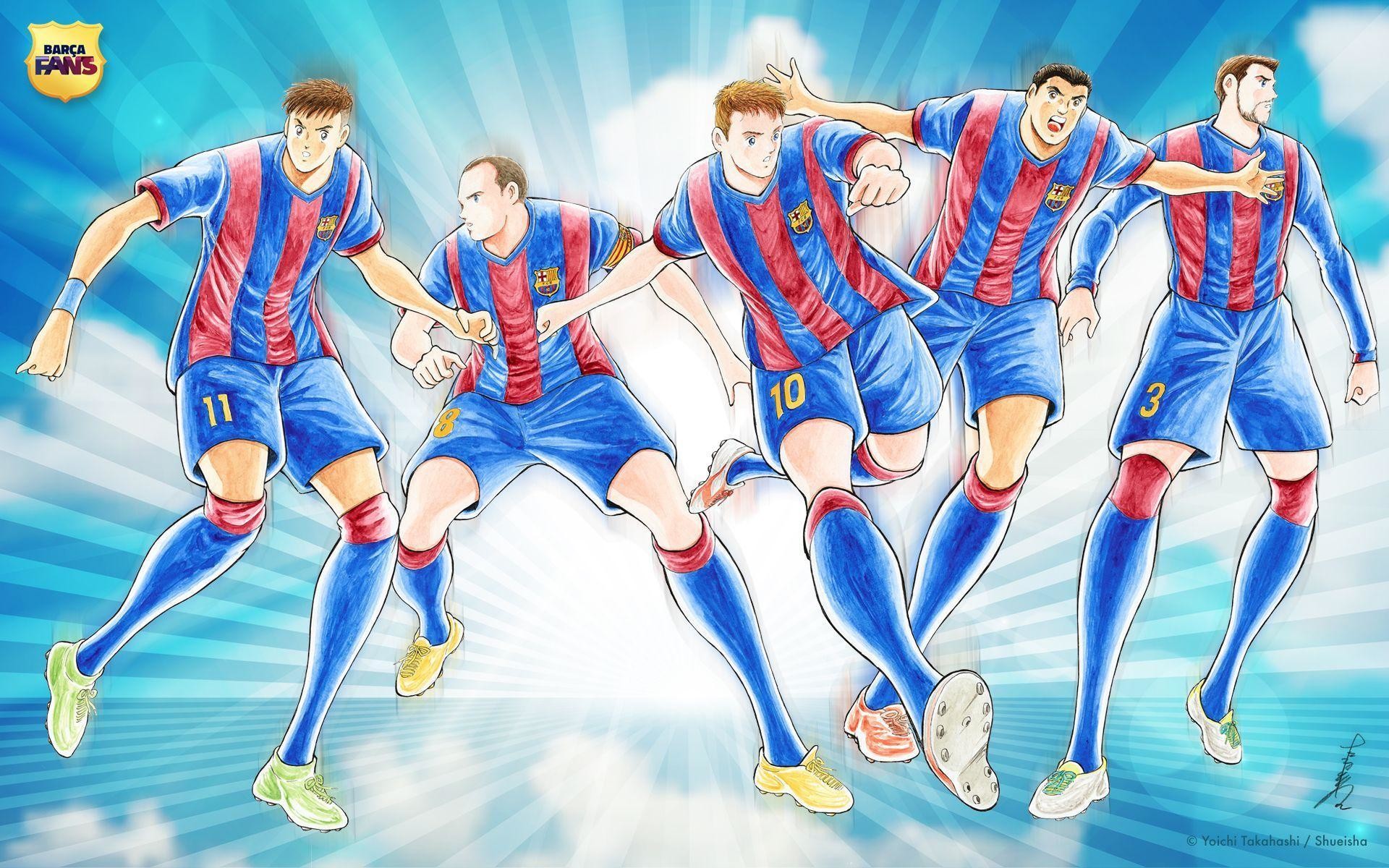 FC Barcelona Wallpaper By 'Captain Tsubasa' Artist Yoichi .