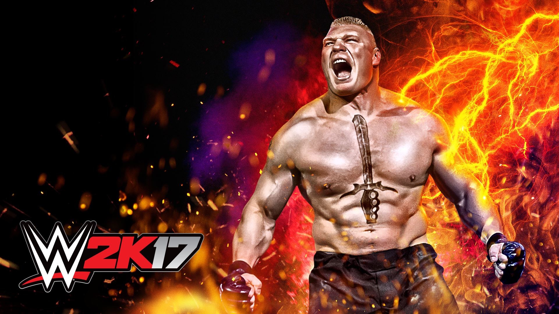 WWE 2K17 Brock Lesnar Wallpaper Cover Art