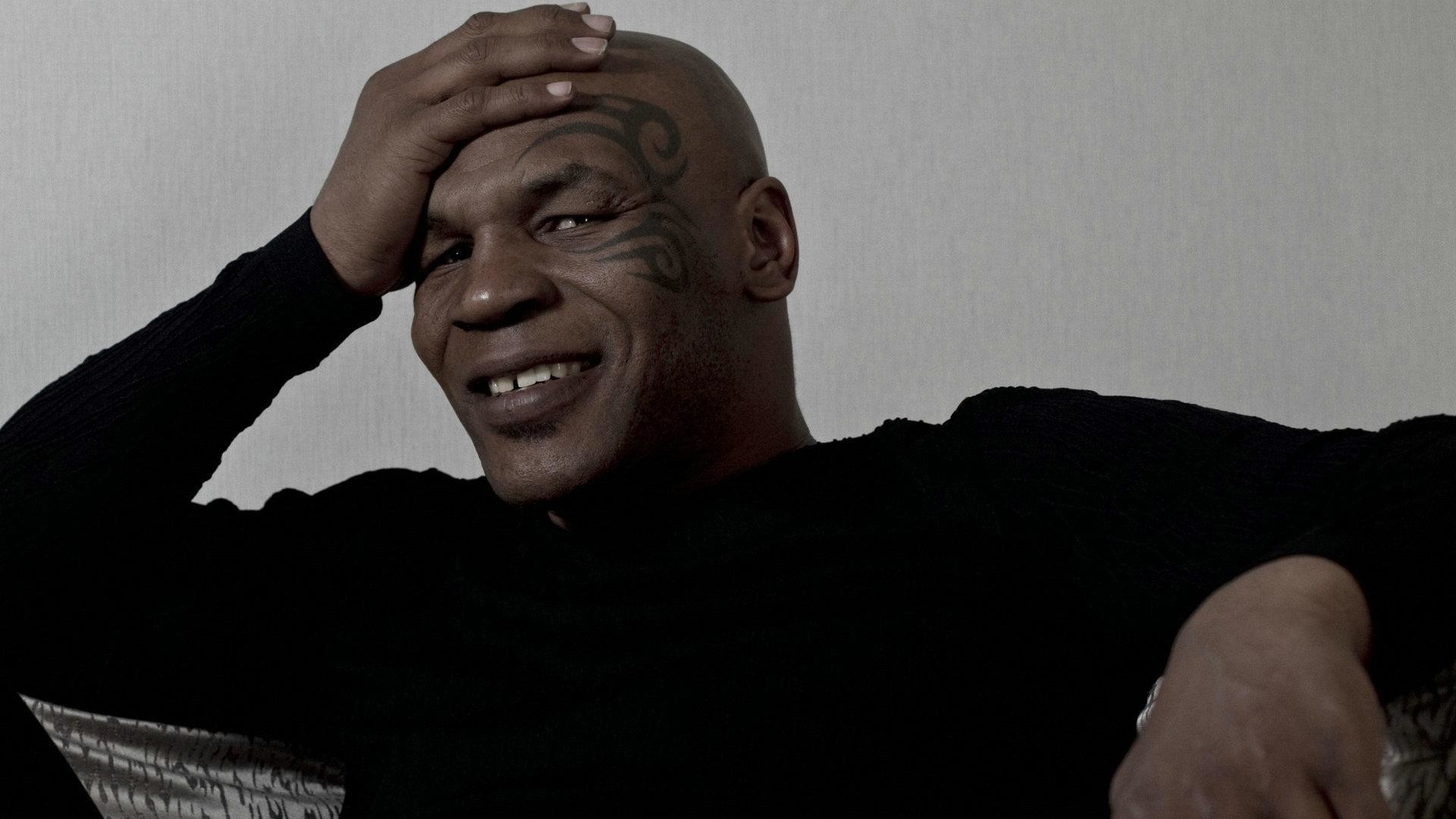 Preview wallpaper mike tyson, boxing, boxer, tattoos, smile 1920×1080
