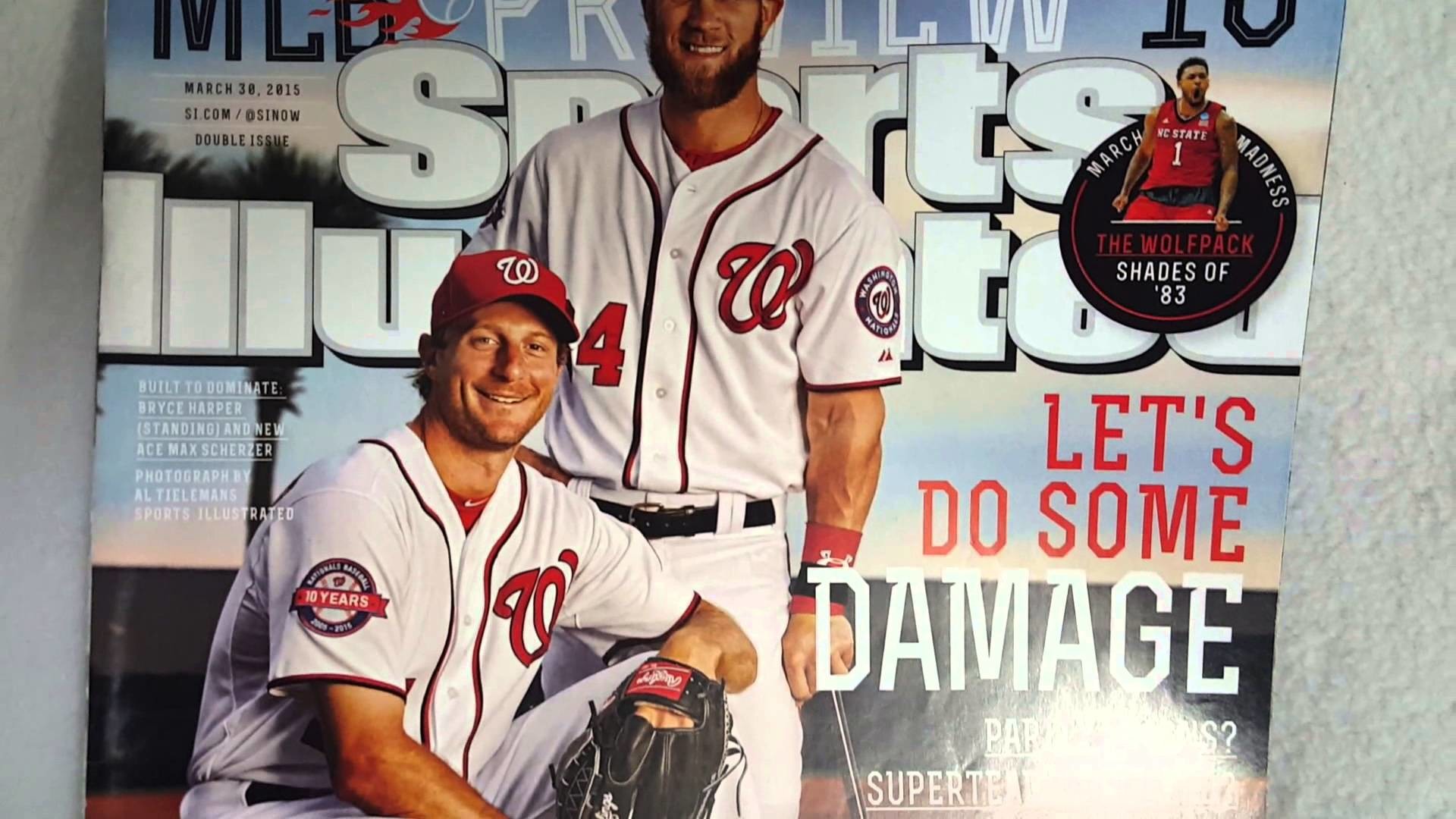 Sports Illustrated Magazine March 30 2015 Bryce Harper & Max Scherzer on  cover