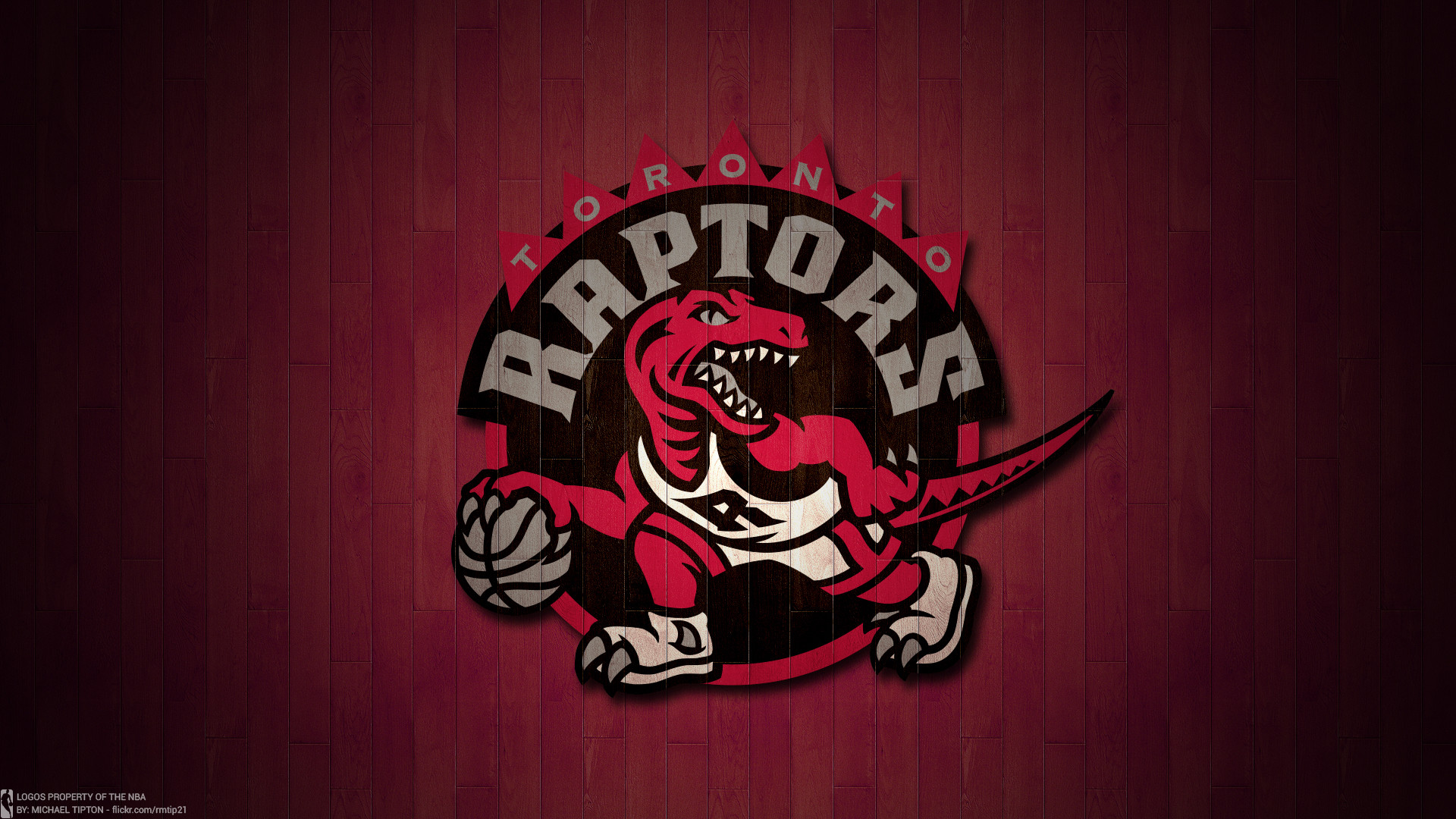 NBA 2017 Toronto Raptors hardwood logo desktop wallpaper
