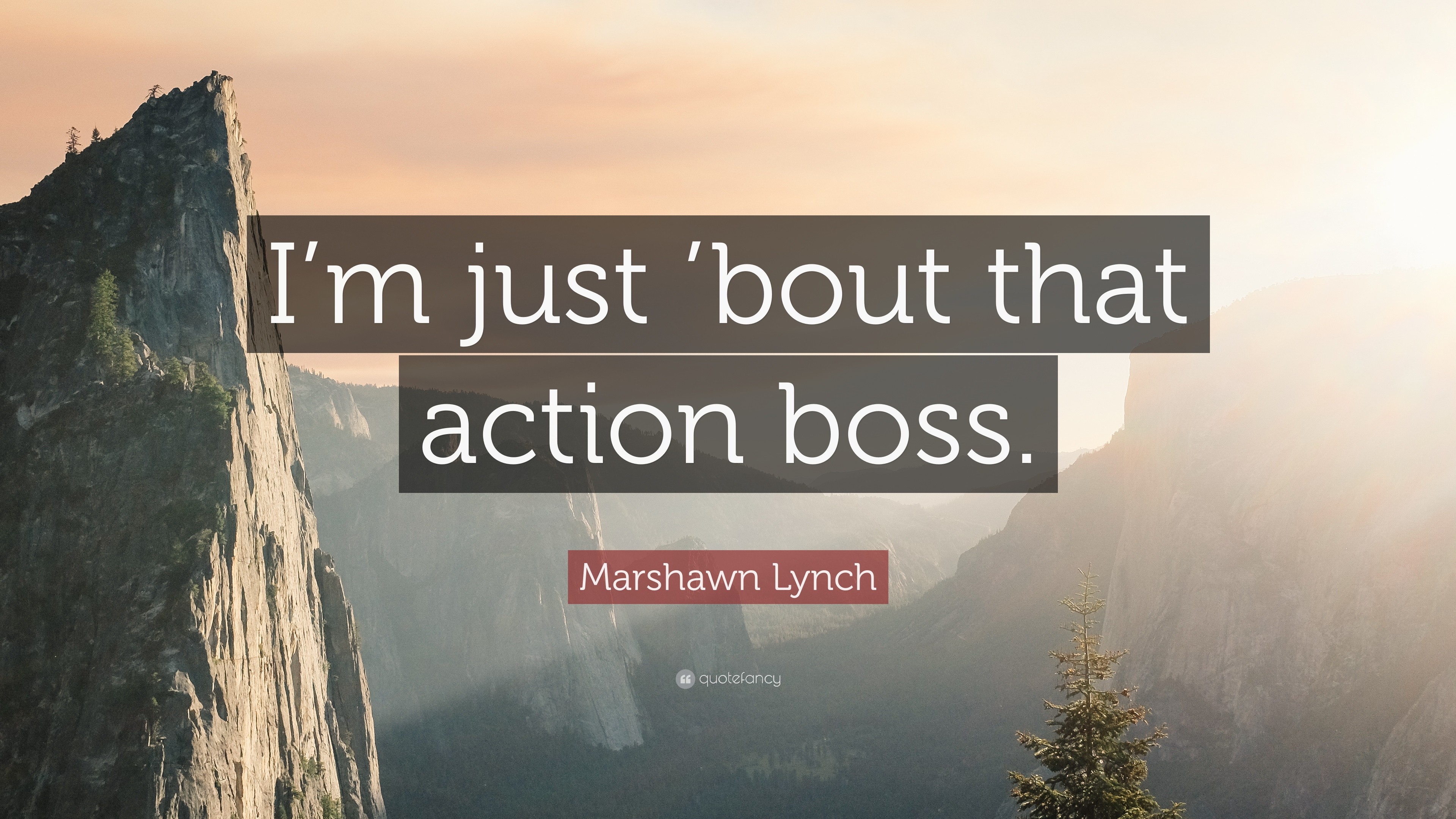 Marshawn Lynch Quote Im just bout that action boss.