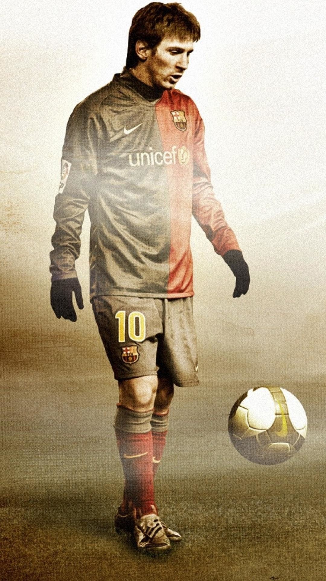 Lionel Messi FC Barcelona Grunge Texture iPhone 6 Plus