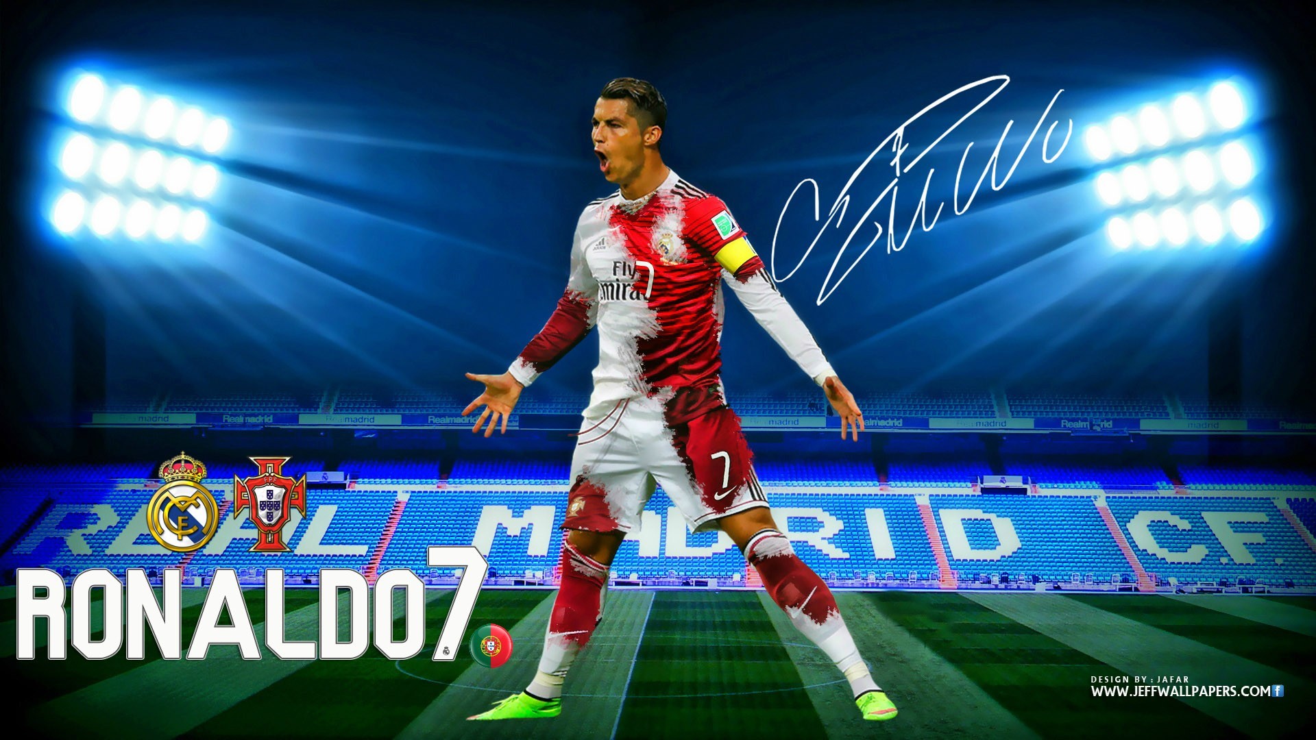 Download Cristiano Ronaldo CR7 Real Madrid Kit 2015 HD Wallpaper