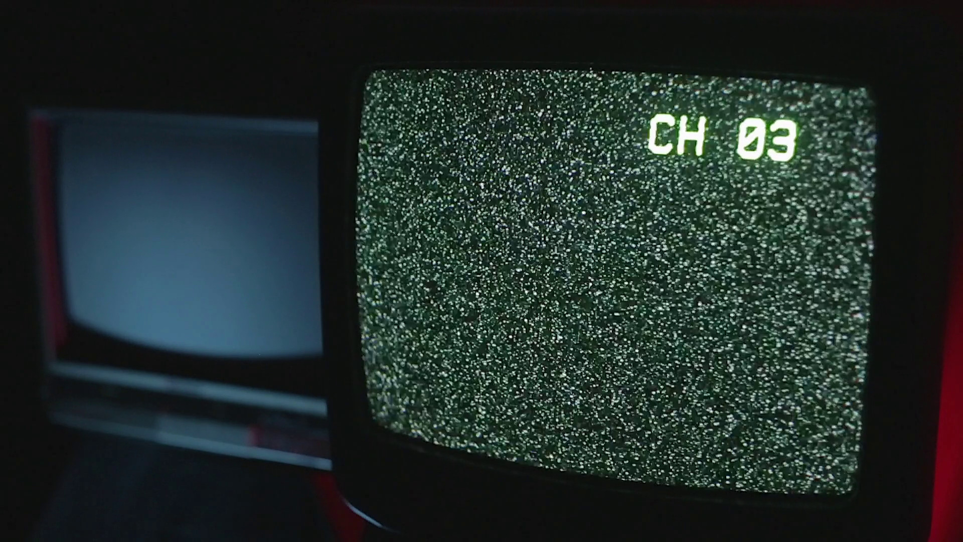 Retro TVs in a dark room Static TV ON Stock Video Footage – VideoBlocks