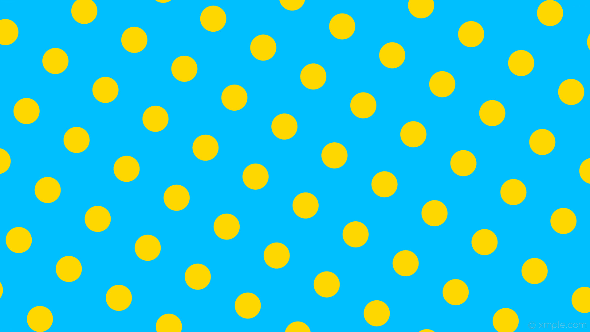 Wallpaper spots blue yellow polka dots deep sky blue gold bfff #ffd700 240