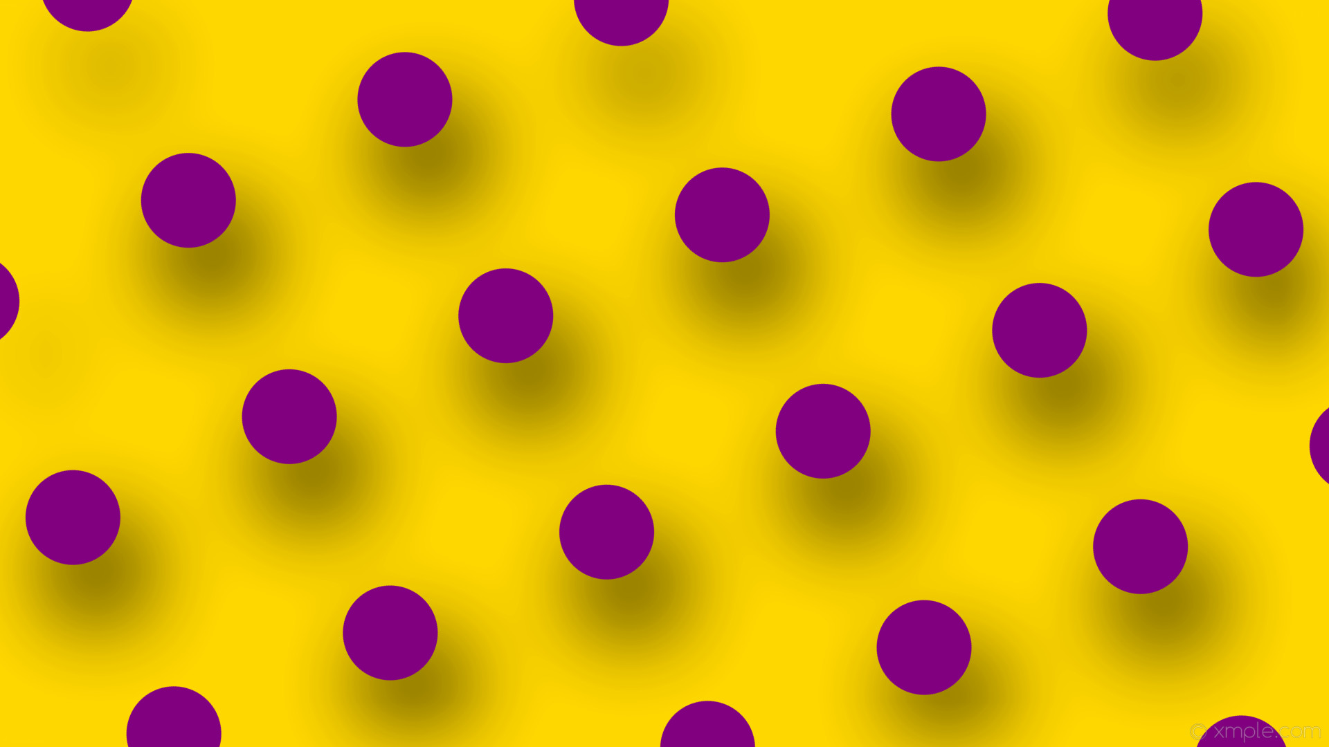 wallpaper polka drop shadow dots purple yellow gold #ffd700 #800080 25Â° 20Â°