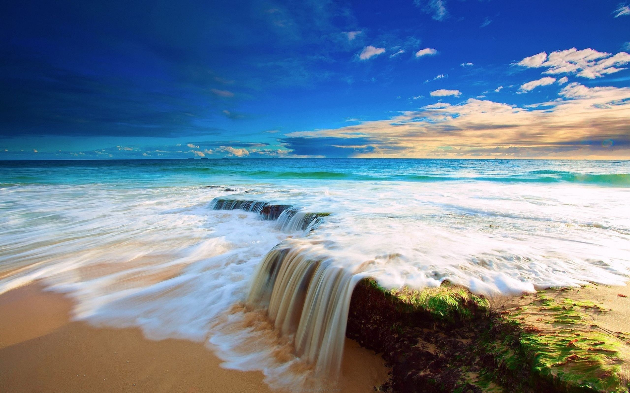 Beautiful Beach Ocean Water HD Wallpaper Download awesome, Nice and High  Quality #HD #