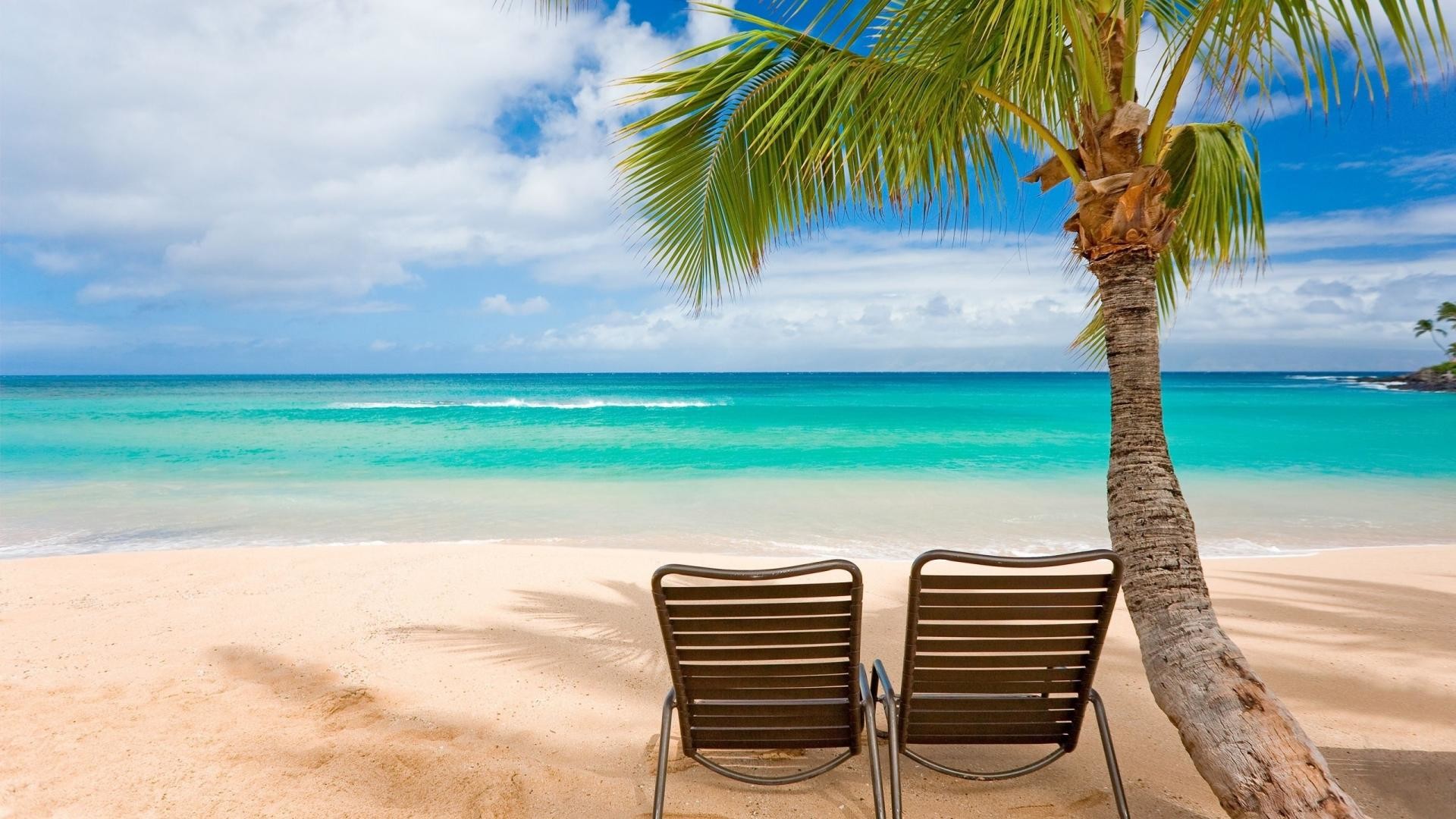 Maui Beach Chairs HD Wallpaper
