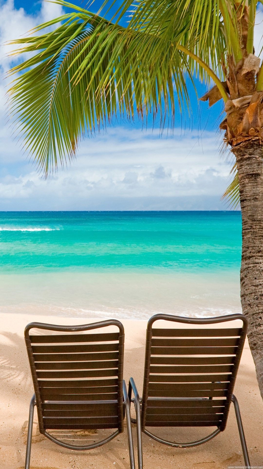 Tropical Beach Relaxation iPhone 6 Plus HD Wallpaper