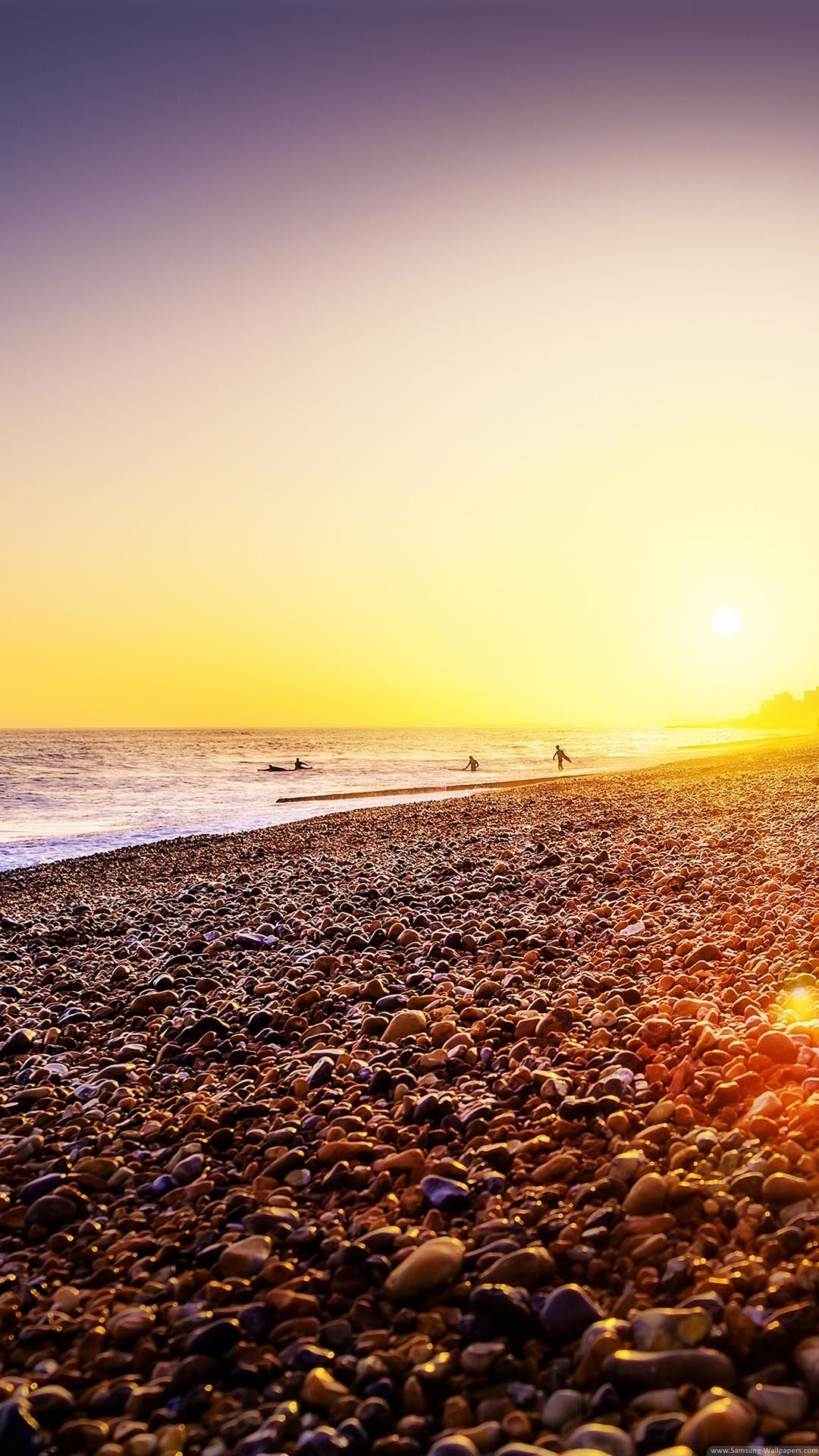 Brighton Beach Sunset iPhone 6 Plus HD Wallpaper