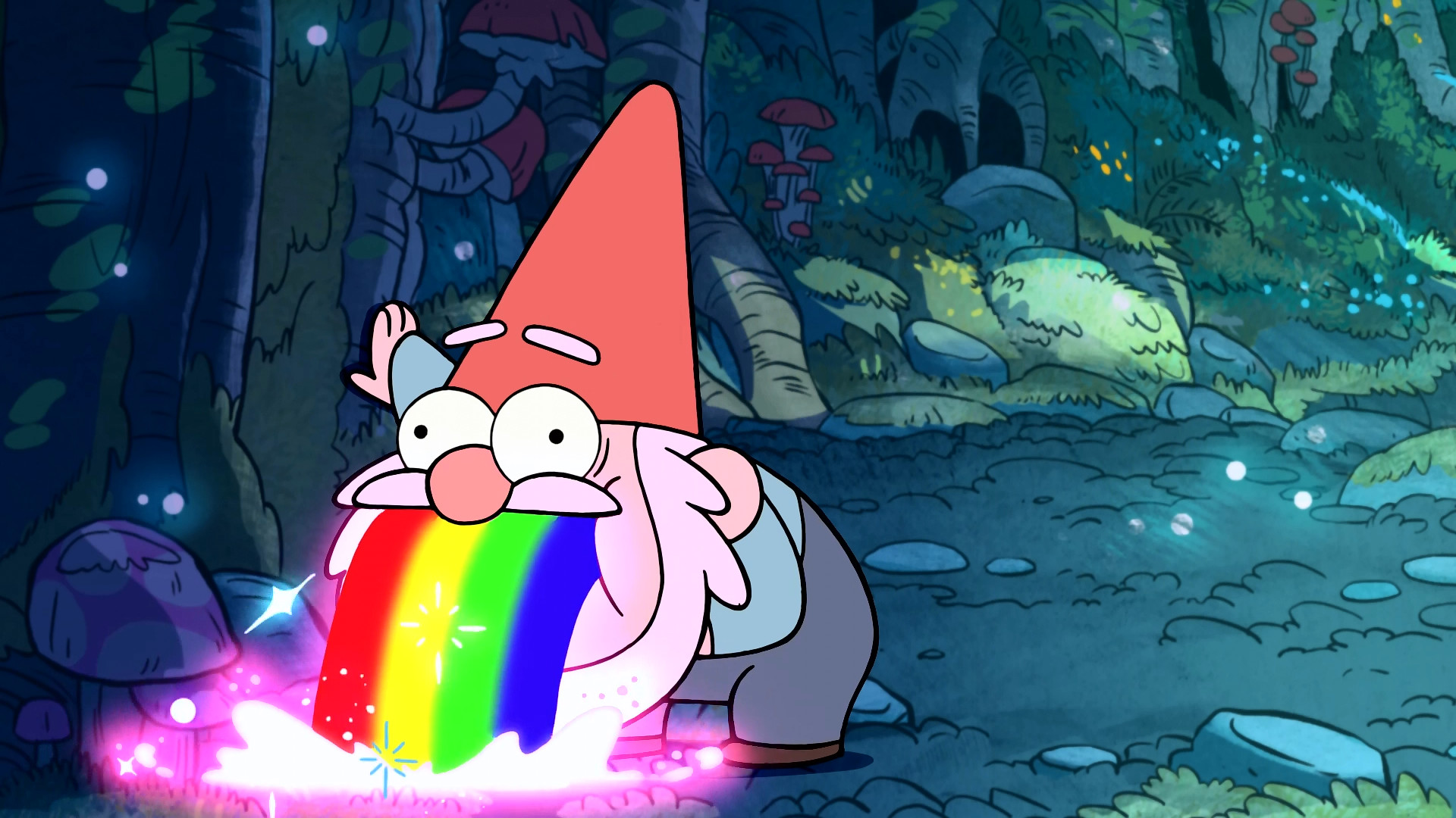 Gnome Puking Rainbows – Gravity Falls