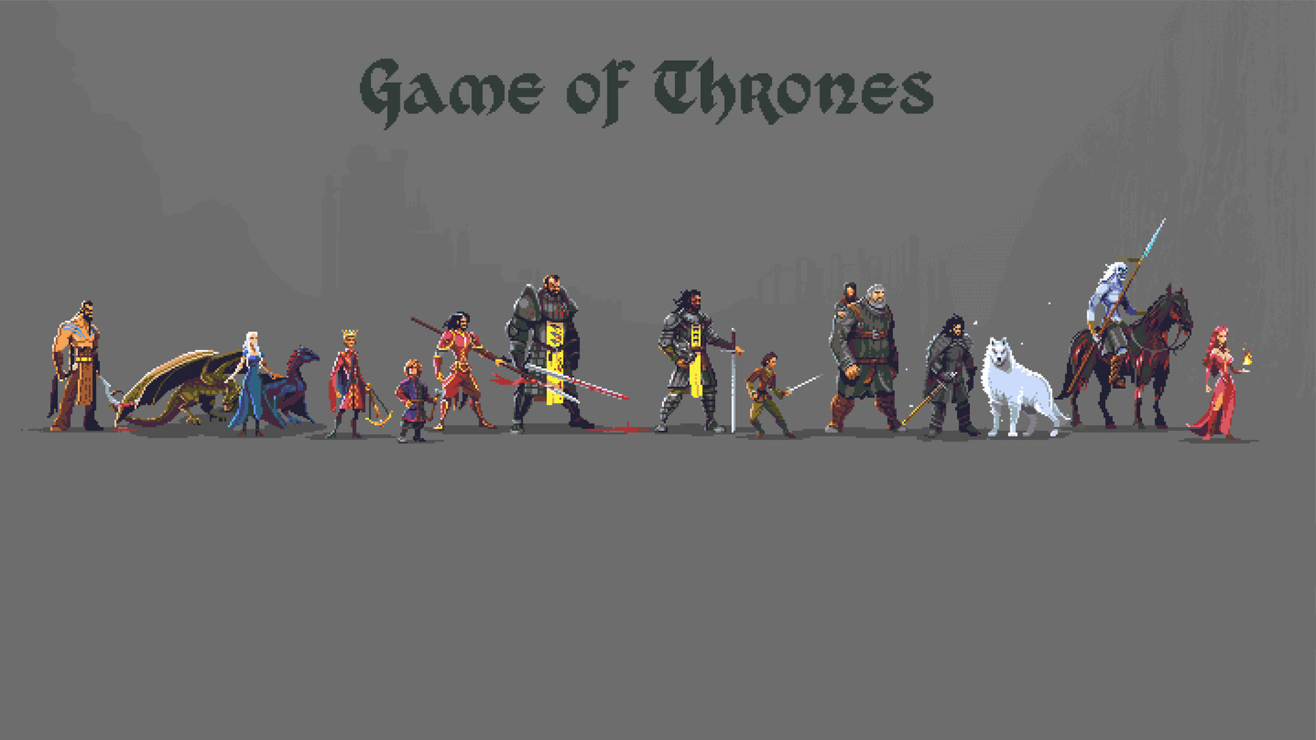Game of Thrones Pixel art 1920×1080 wallpapers