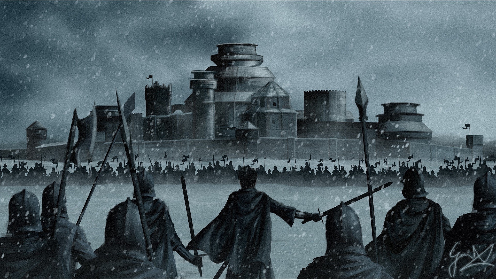 Game of thrones winterfell stannis baratheon warriors 1920×1080