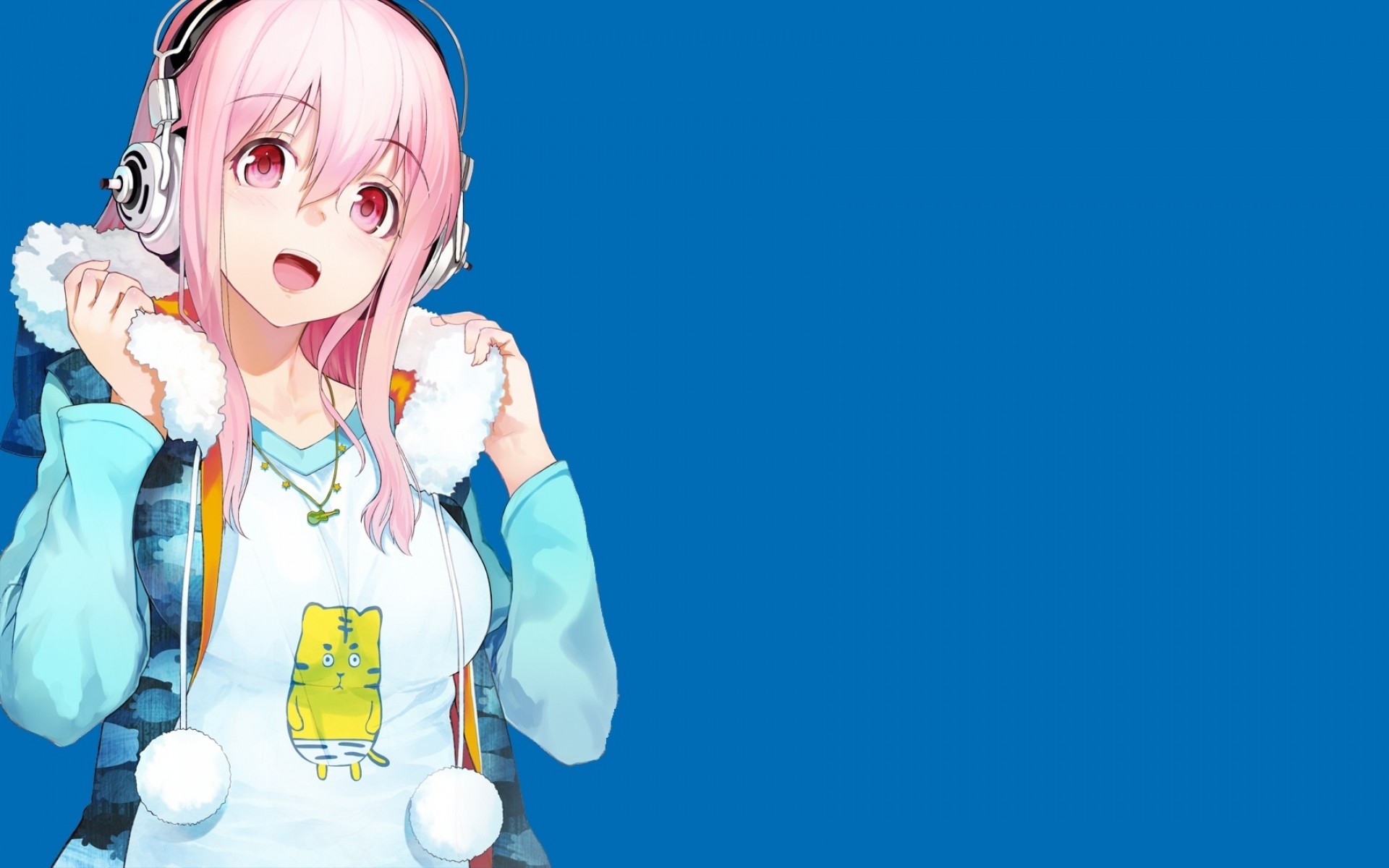 Wallpaper super sonico, nitroplus, girl, art